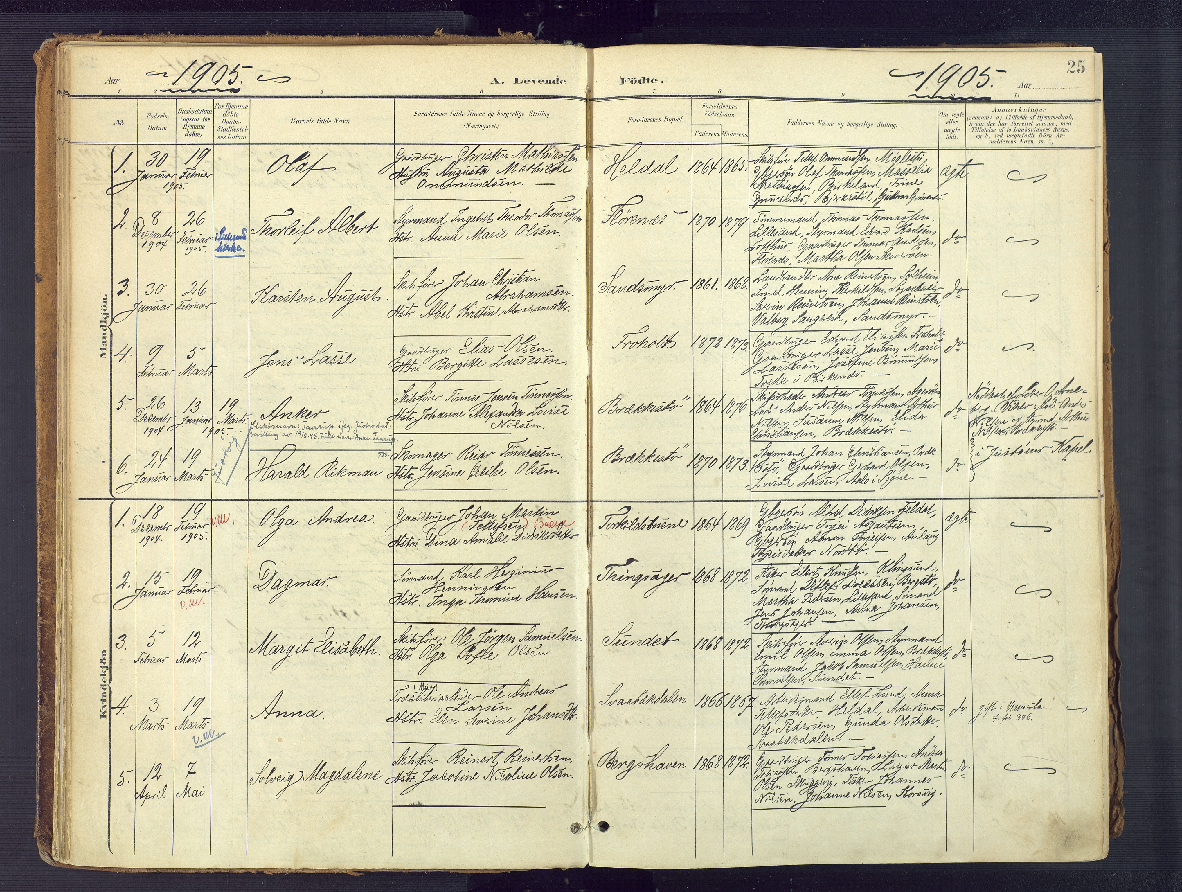 Vestre Moland sokneprestkontor, SAK/1111-0046/F/Fa/Fab/L0010: Parish register (official) no. A 10, 1900-1926, p. 25