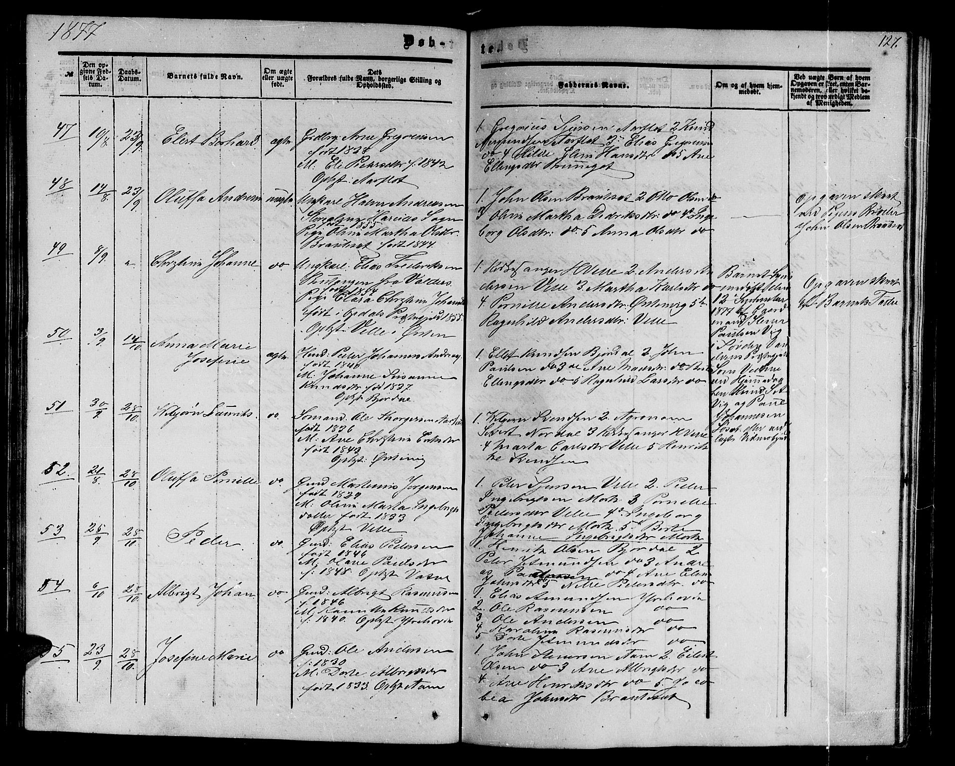 Ministerialprotokoller, klokkerbøker og fødselsregistre - Møre og Romsdal, AV/SAT-A-1454/513/L0188: Parish register (copy) no. 513C02, 1865-1882, p. 127