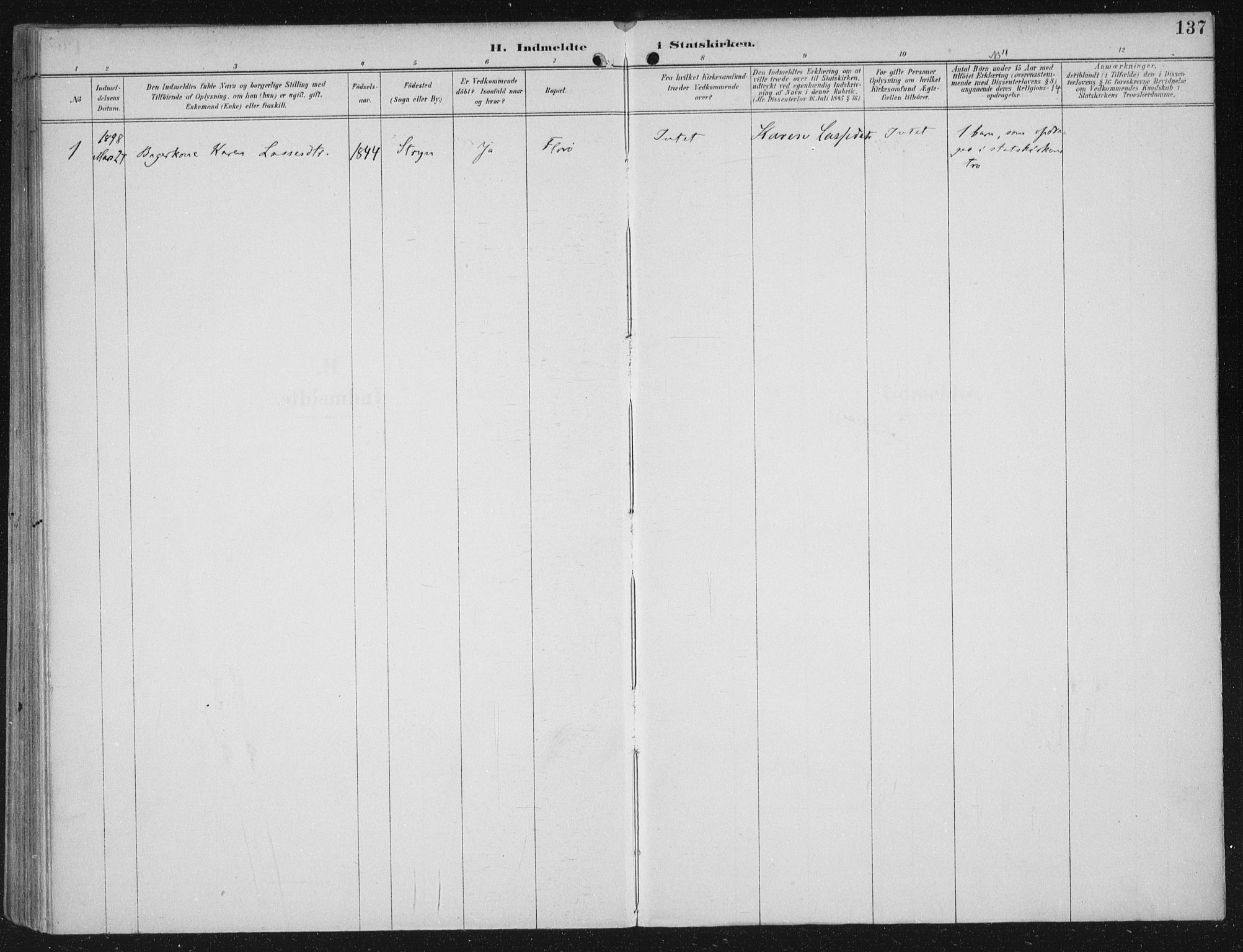 Kinn sokneprestembete, SAB/A-80801/H/Haa/Haac/L0002: Parish register (official) no. C 2, 1895-1916, p. 137