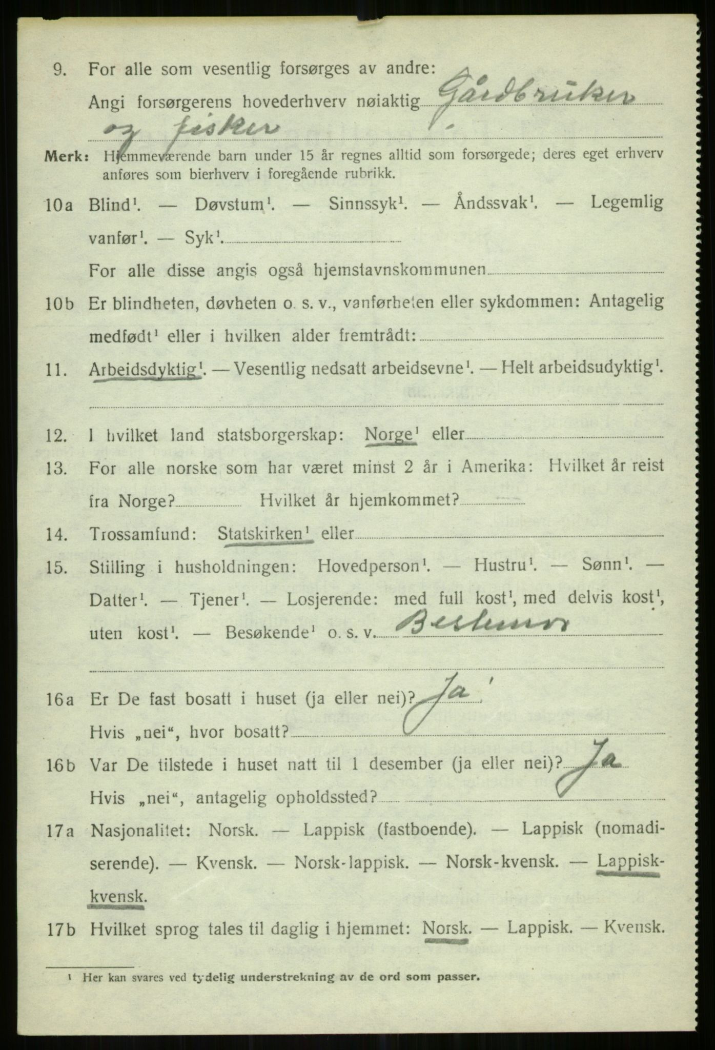 SATØ, 1920 census for Helgøy, 1920, p. 2554