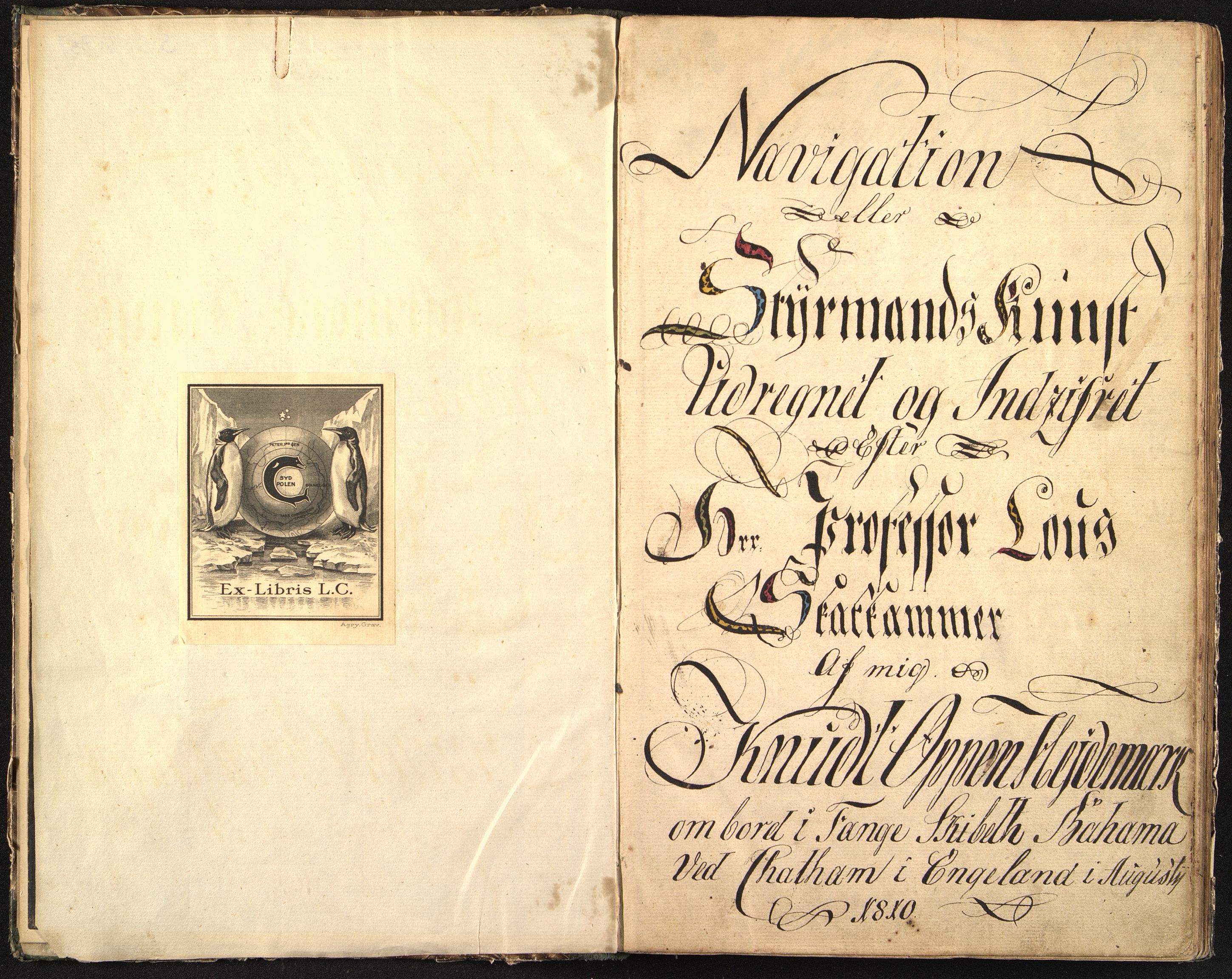 Hvalfangstmuseets manuskriptsamling, VEMU/ARS-A-1031/Y/L0007/0006: Manuskripter og artikler / Navigasjonsbok, 1810