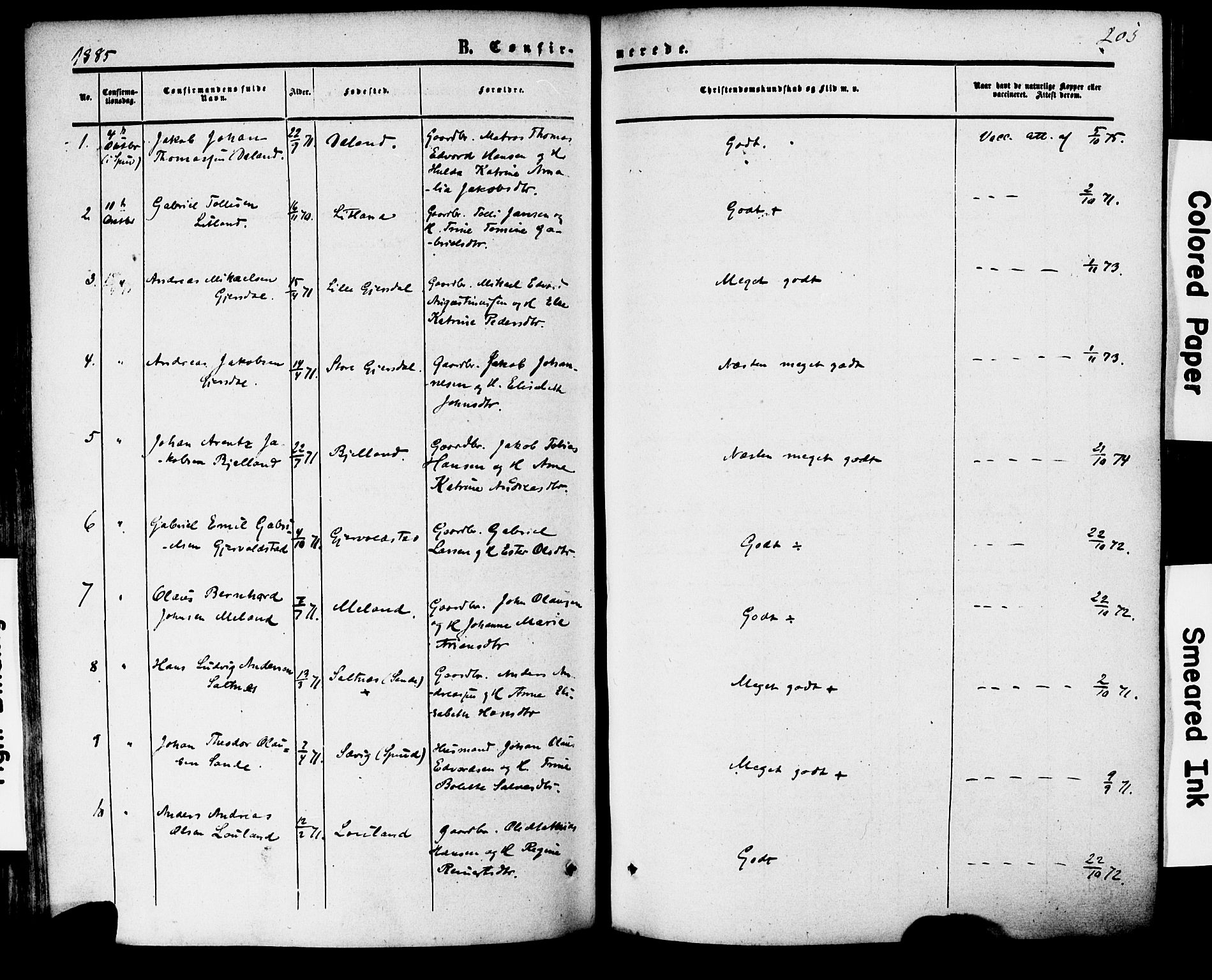 Herad sokneprestkontor, AV/SAK-1111-0018/F/Fa/Faa/L0005: Parish register (official) no. A 5, 1853-1886, p. 205