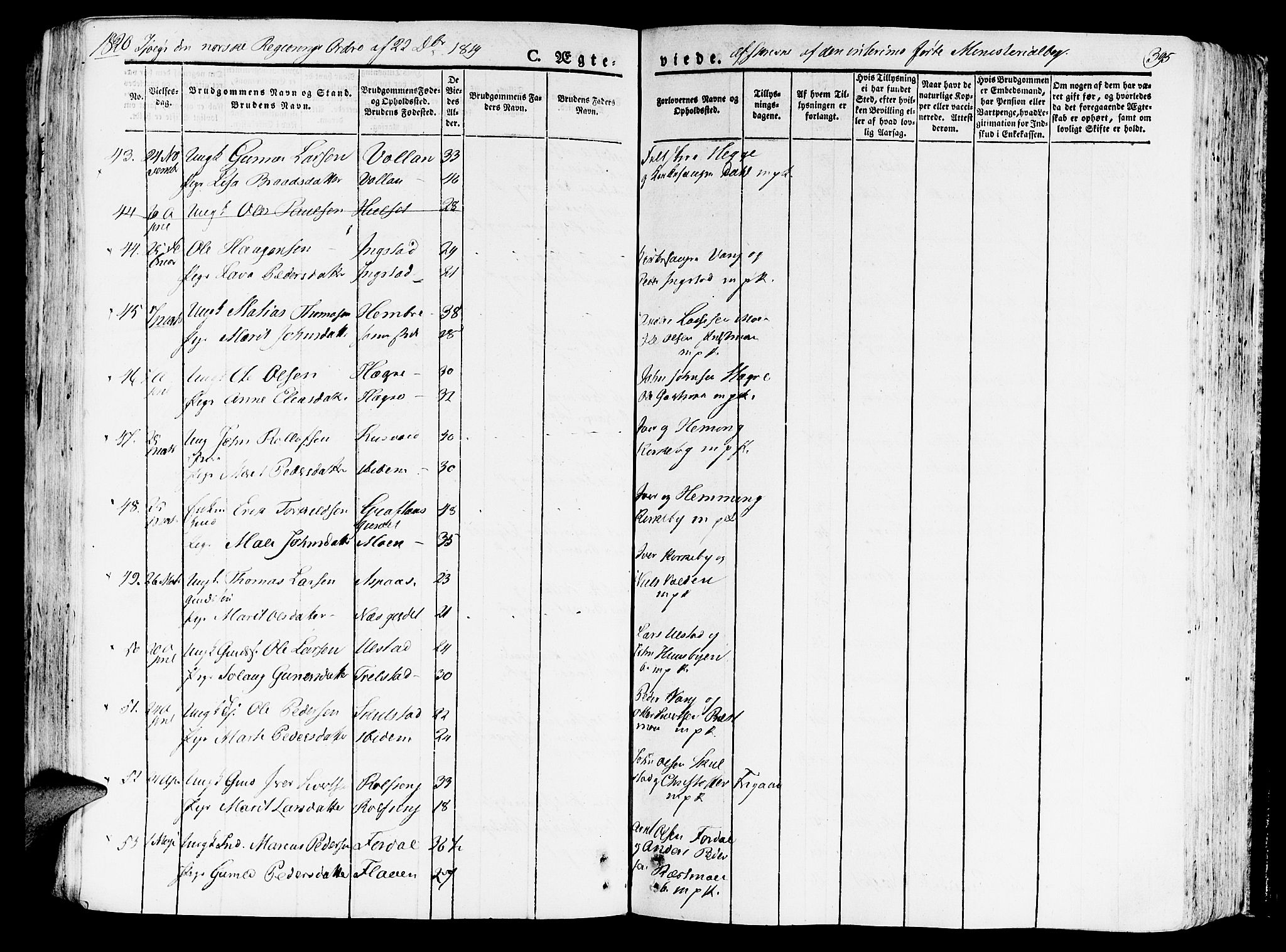 Ministerialprotokoller, klokkerbøker og fødselsregistre - Nord-Trøndelag, AV/SAT-A-1458/709/L0070: Parish register (official) no. 709A10, 1820-1832, p. 395