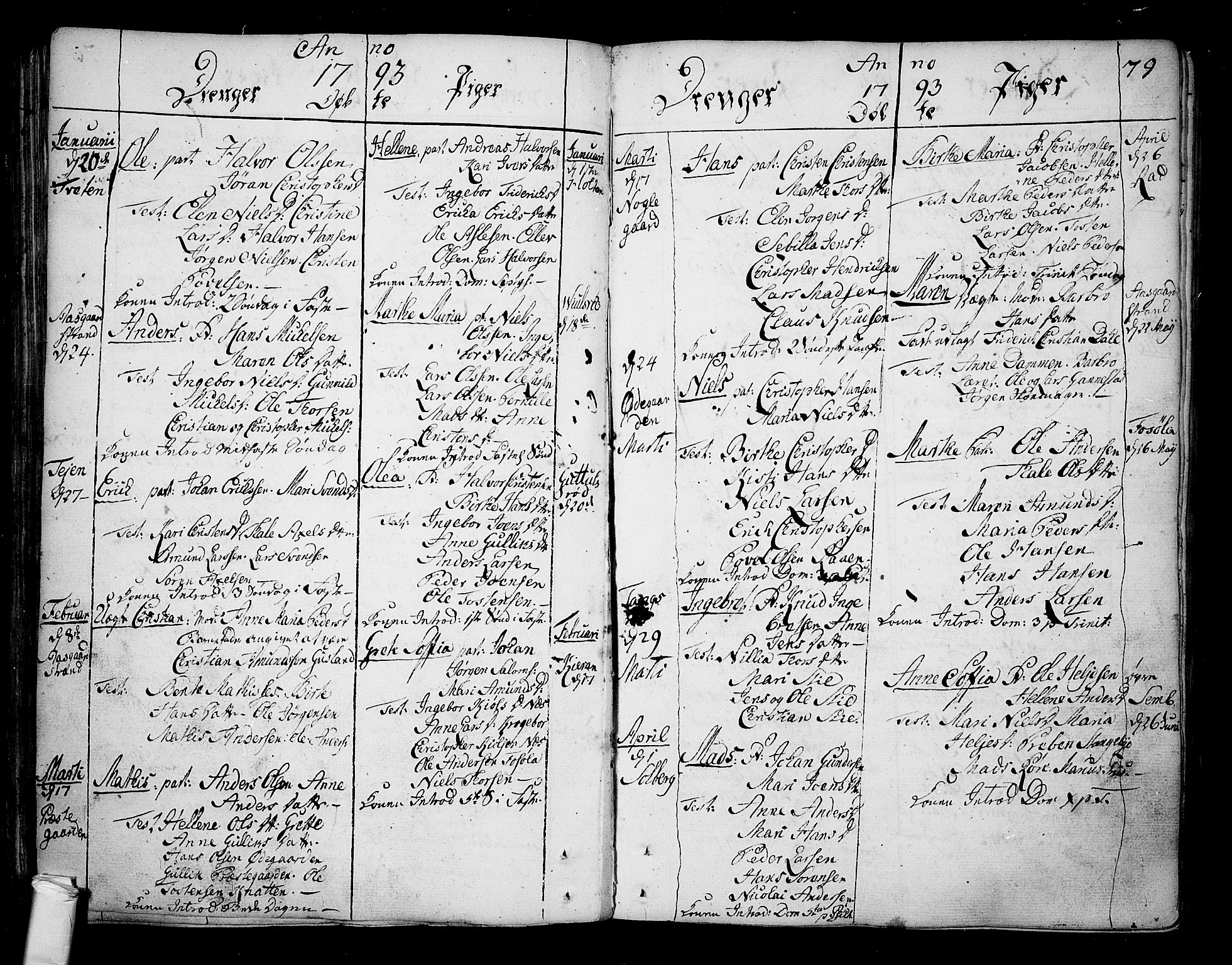 Borre kirkebøker, AV/SAKO-A-338/F/Fa/L0002: Parish register (official) no. I 2, 1752-1806, p. 79