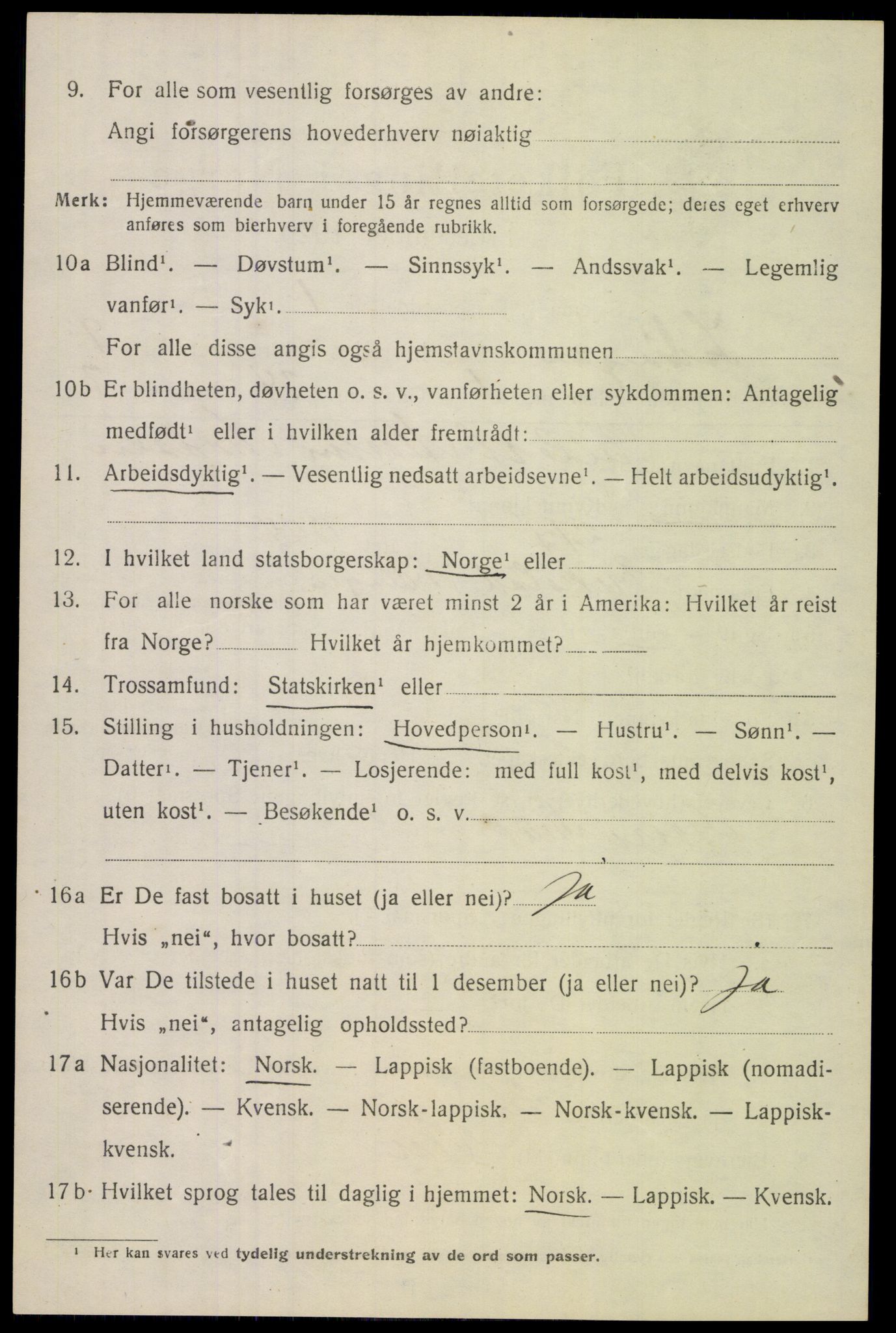 SAT, 1920 census for Lødingen, 1920, p. 5680