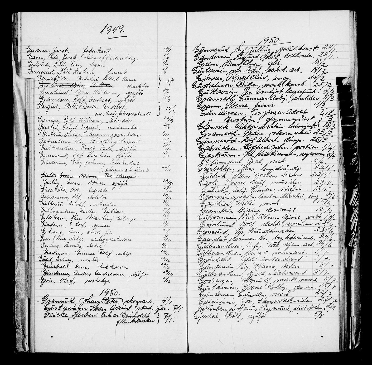 Oslo byfogd avd. I, AV/SAO-A-10220/L/La/L0007: Vigselsregister, 1946-1950, p. 41