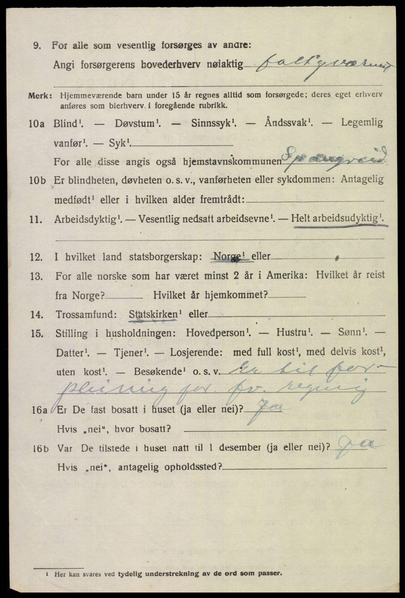 SAK, 1920 census for Sør-Audnedal, 1920, p. 4242