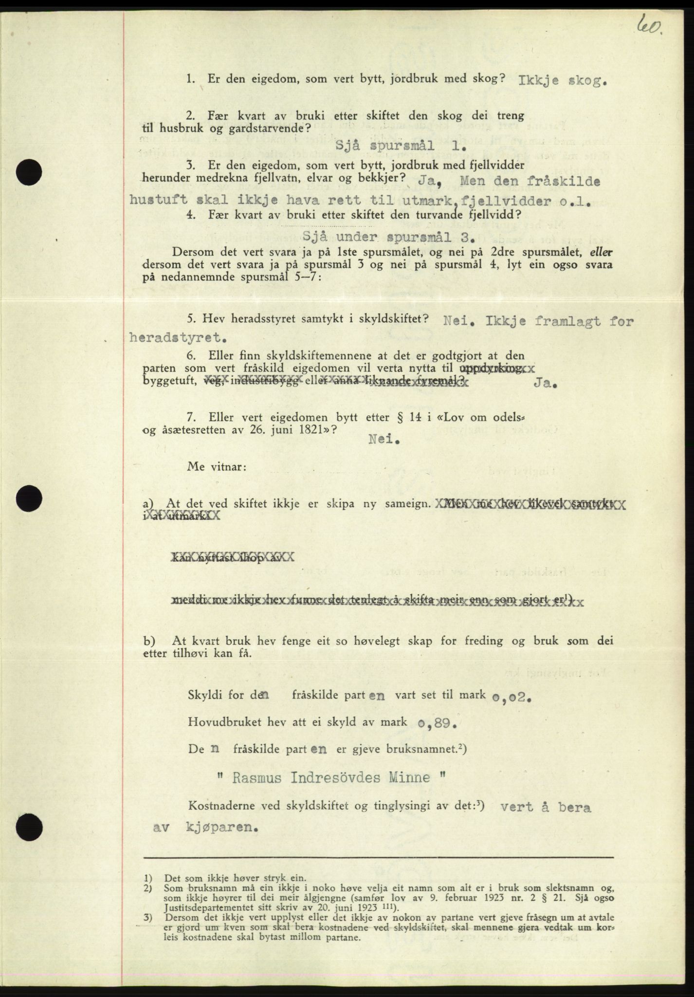 Søre Sunnmøre sorenskriveri, AV/SAT-A-4122/1/2/2C/L0065: Mortgage book no. 59, 1938-1938, Diary no: : 309/1938