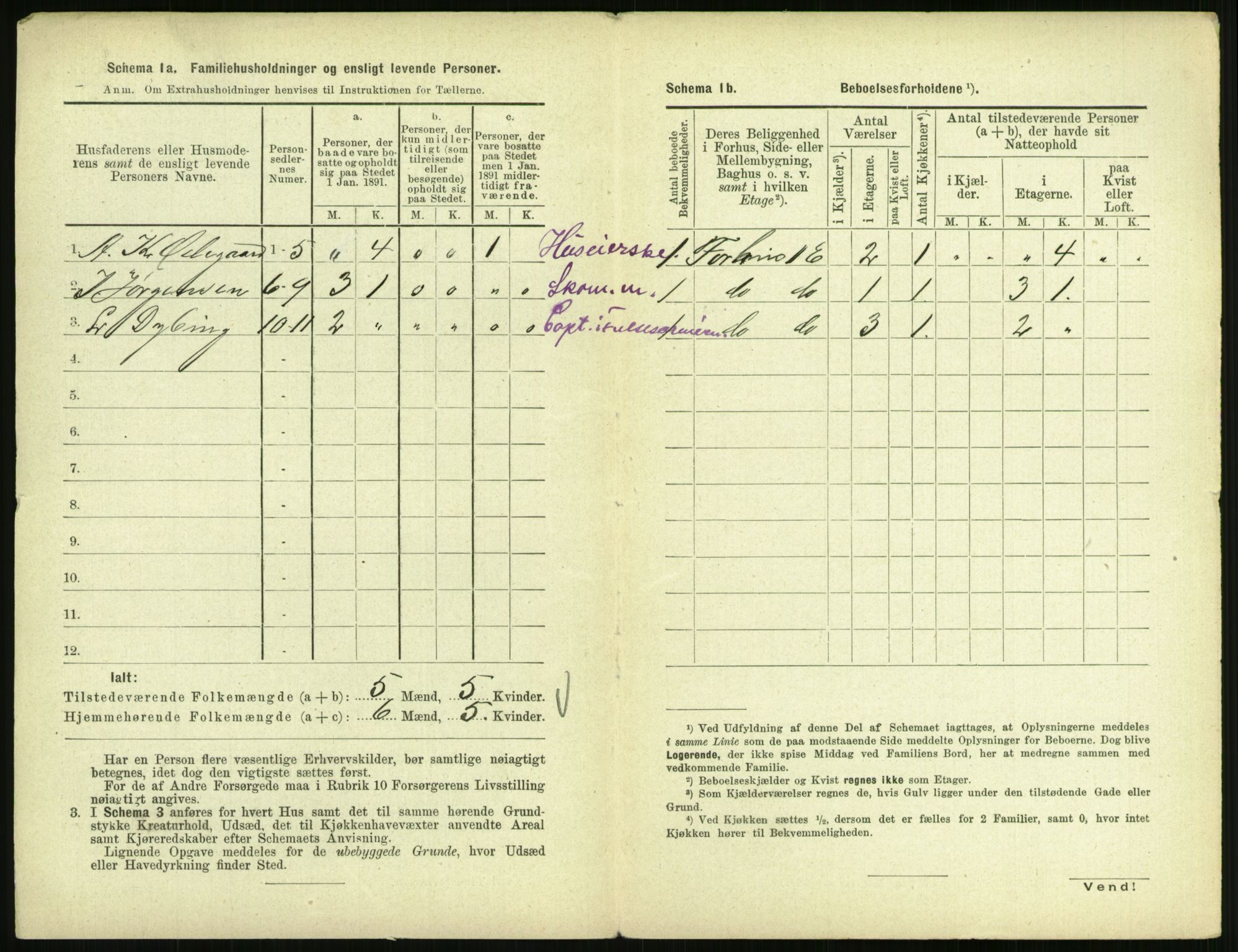 RA, 1891 census for 0707 Larvik, 1891, p. 1512