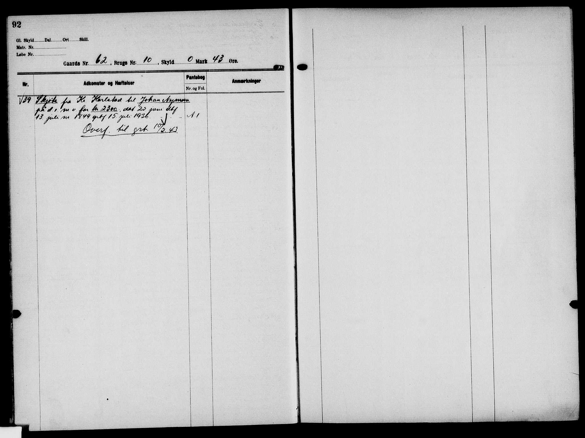 Solør tingrett, AV/SAH-TING-008/H/Ha/Hak/L0005: Mortgage register no. V, 1900-1935, p. 92