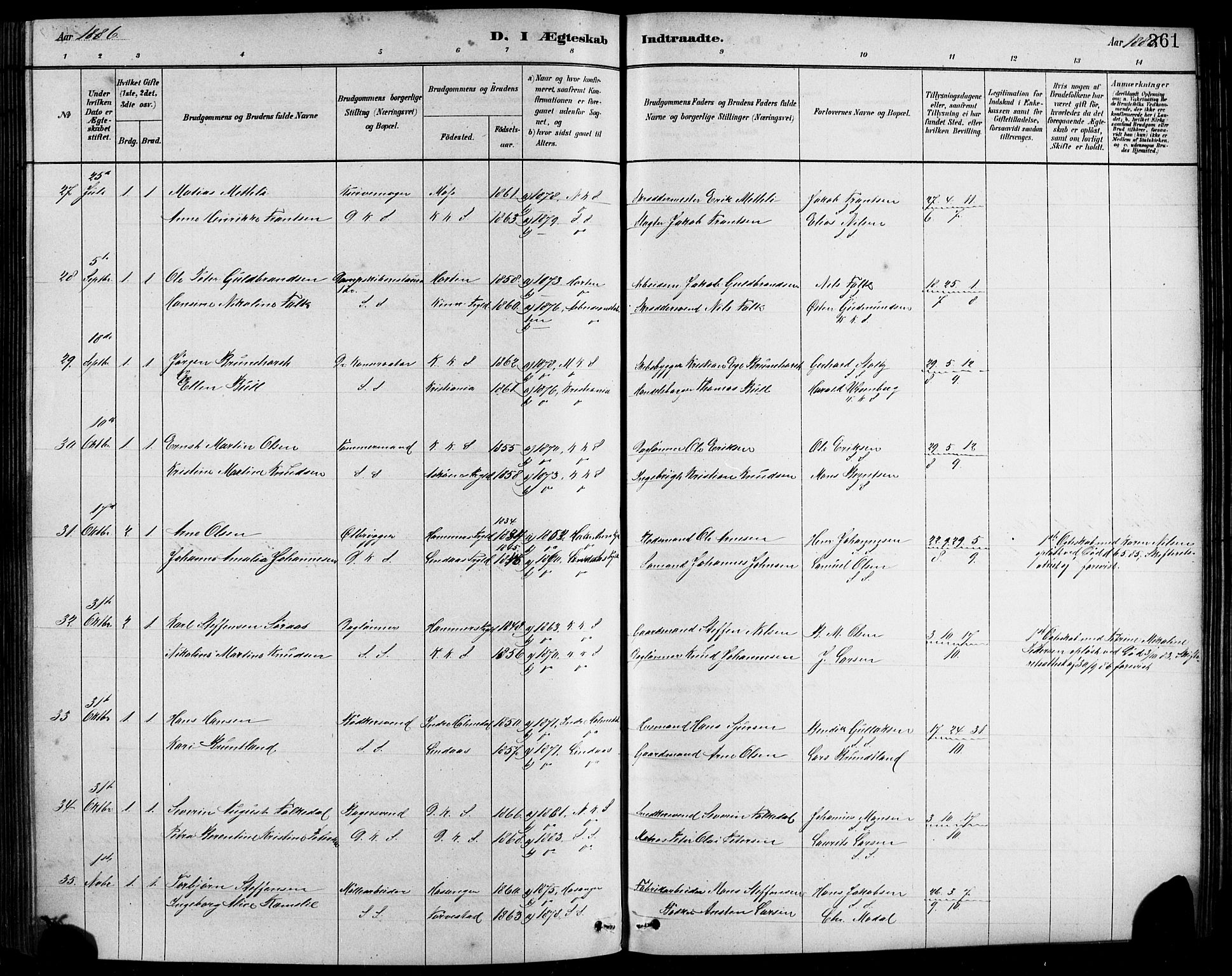 Sandviken Sokneprestembete, AV/SAB-A-77601/H/Hb/L0001: Parish register (copy) no. A 2, 1879-1892, p. 361