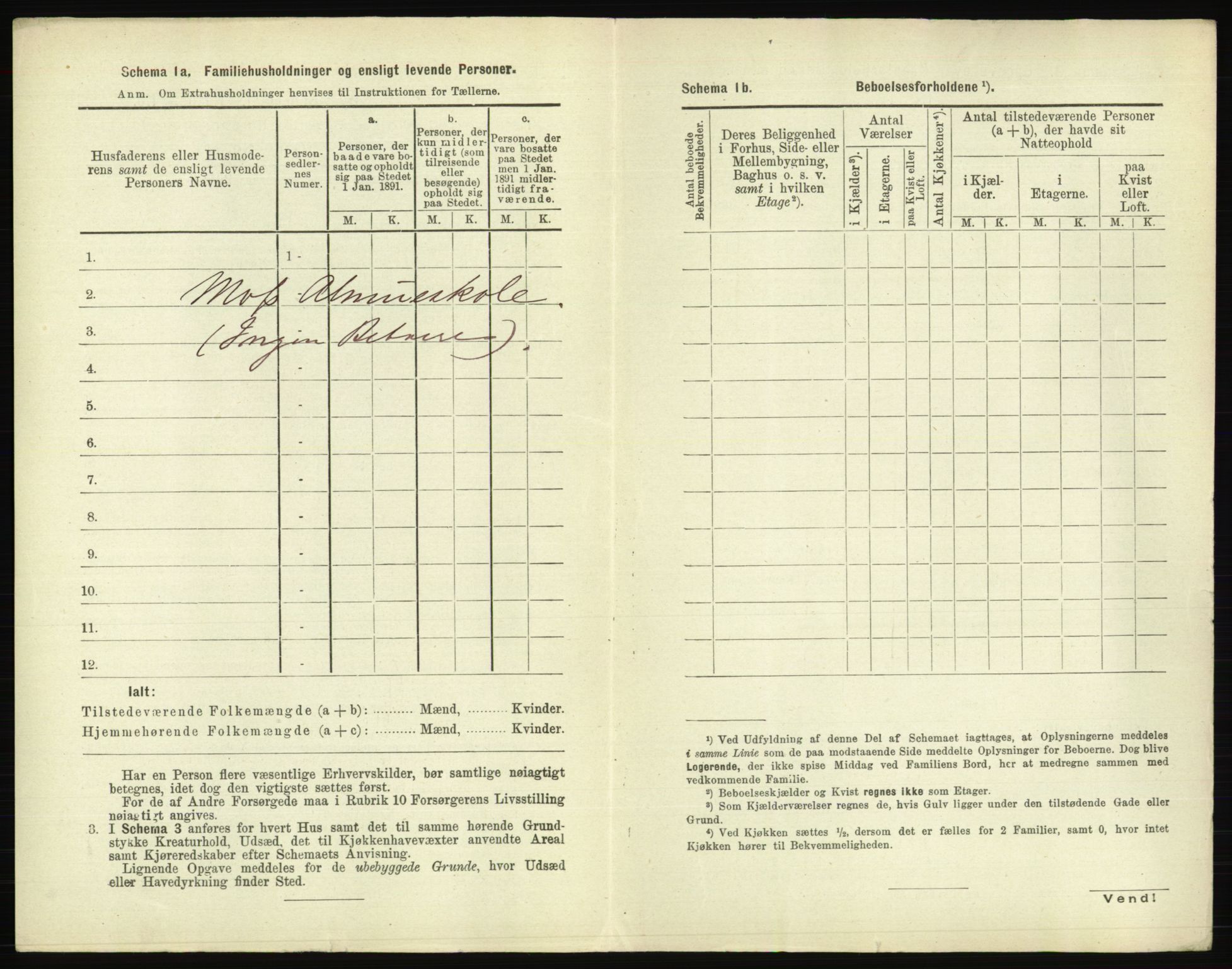 RA, 1891 census for 0104 Moss, 1891, p. 845