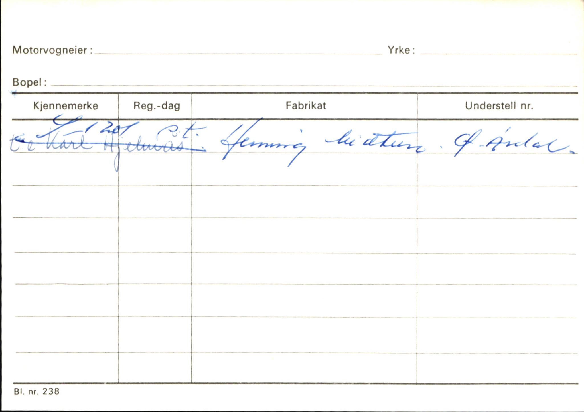 Statens vegvesen, Sogn og Fjordane vegkontor, SAB/A-5301/4/F/L0146: Registerkort Årdal R-Å samt diverse kort, 1945-1975, p. 191