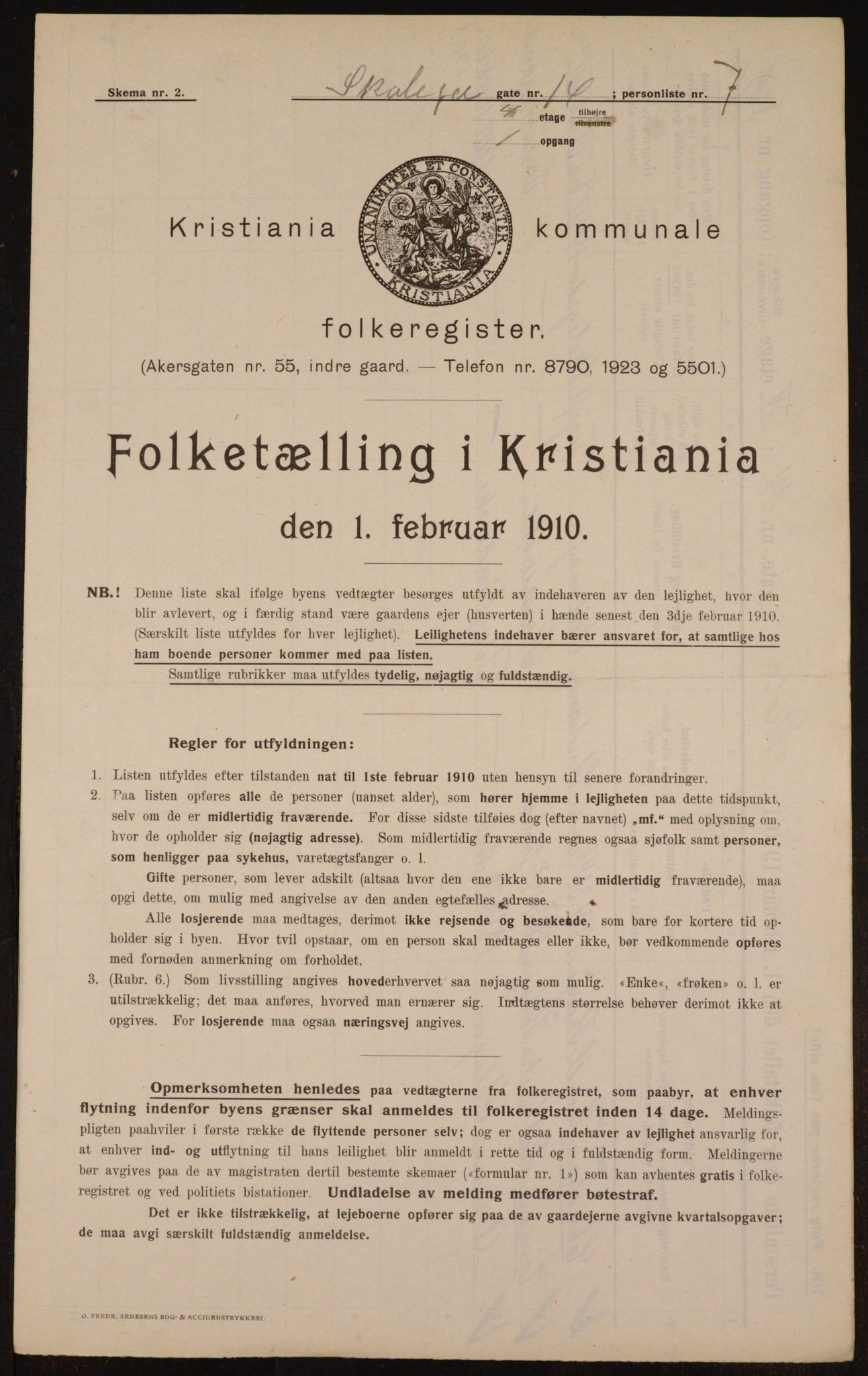 OBA, Municipal Census 1910 for Kristiania, 1910, p. 91908