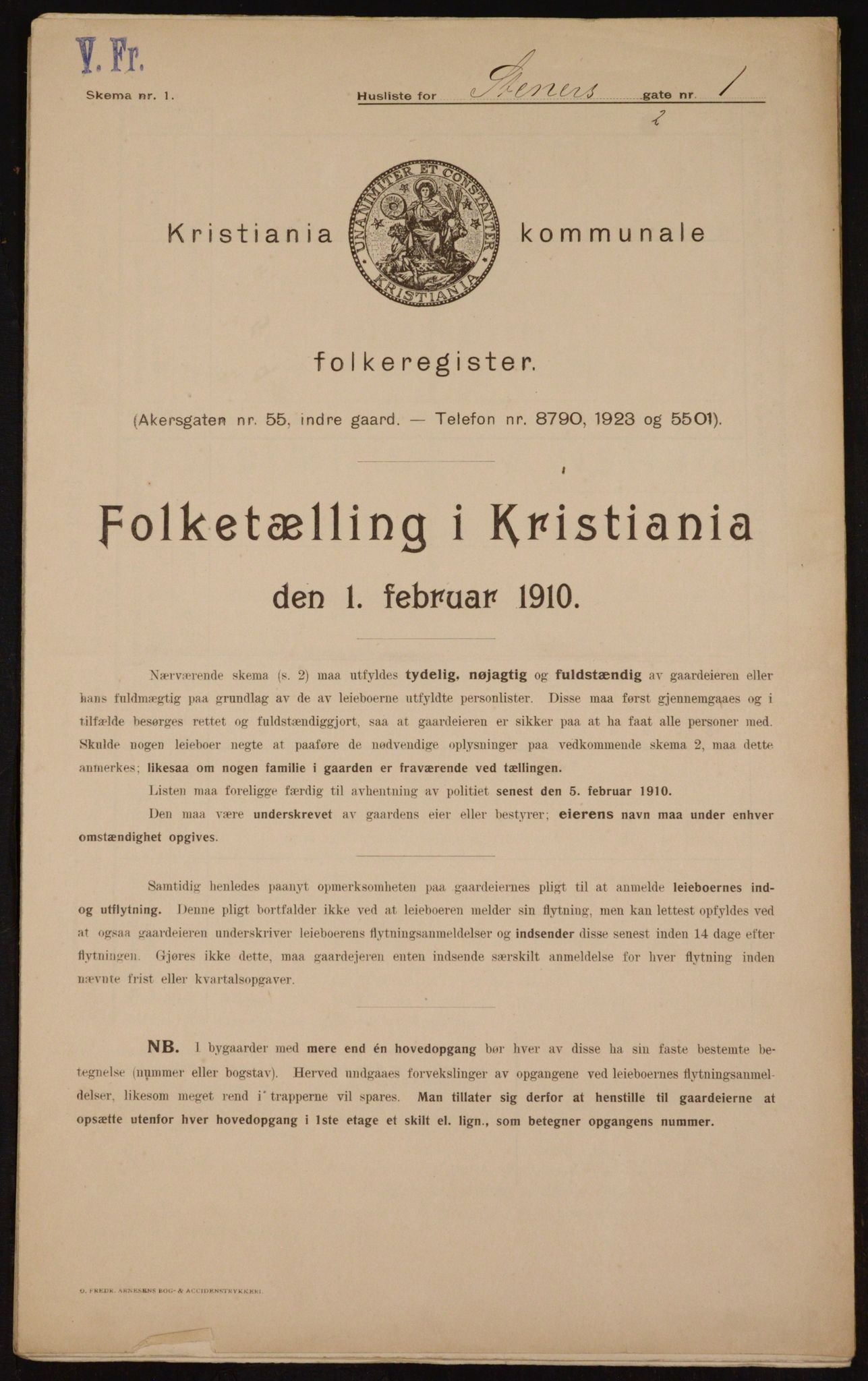 OBA, Municipal Census 1910 for Kristiania, 1910, p. 96341