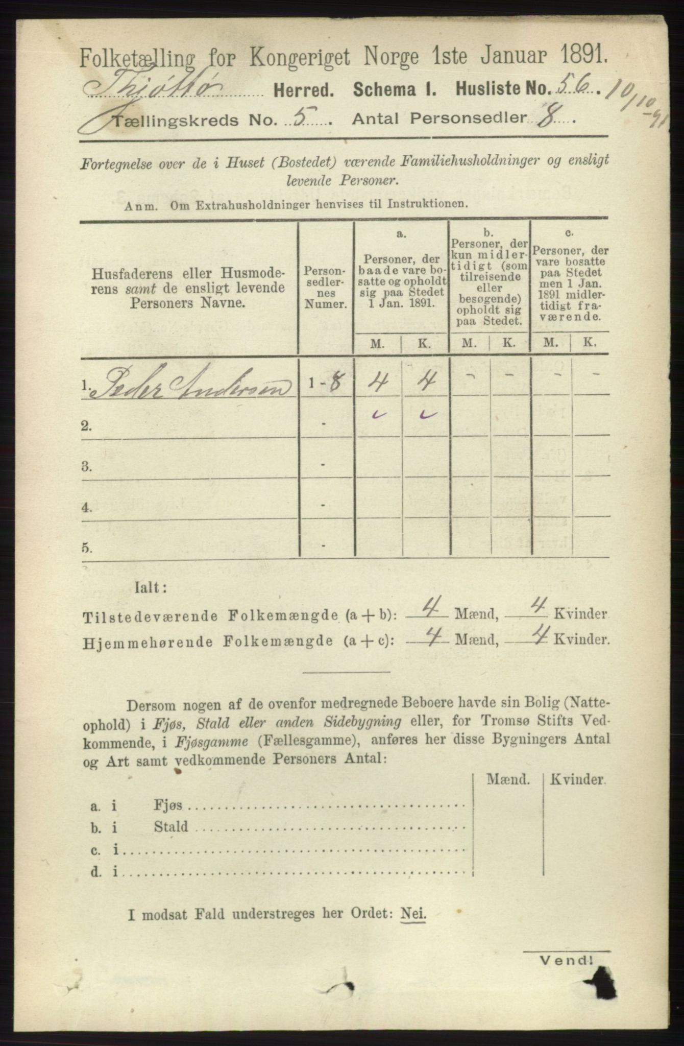 RA, 1891 census for 1817 Tjøtta, 1891, p. 2376