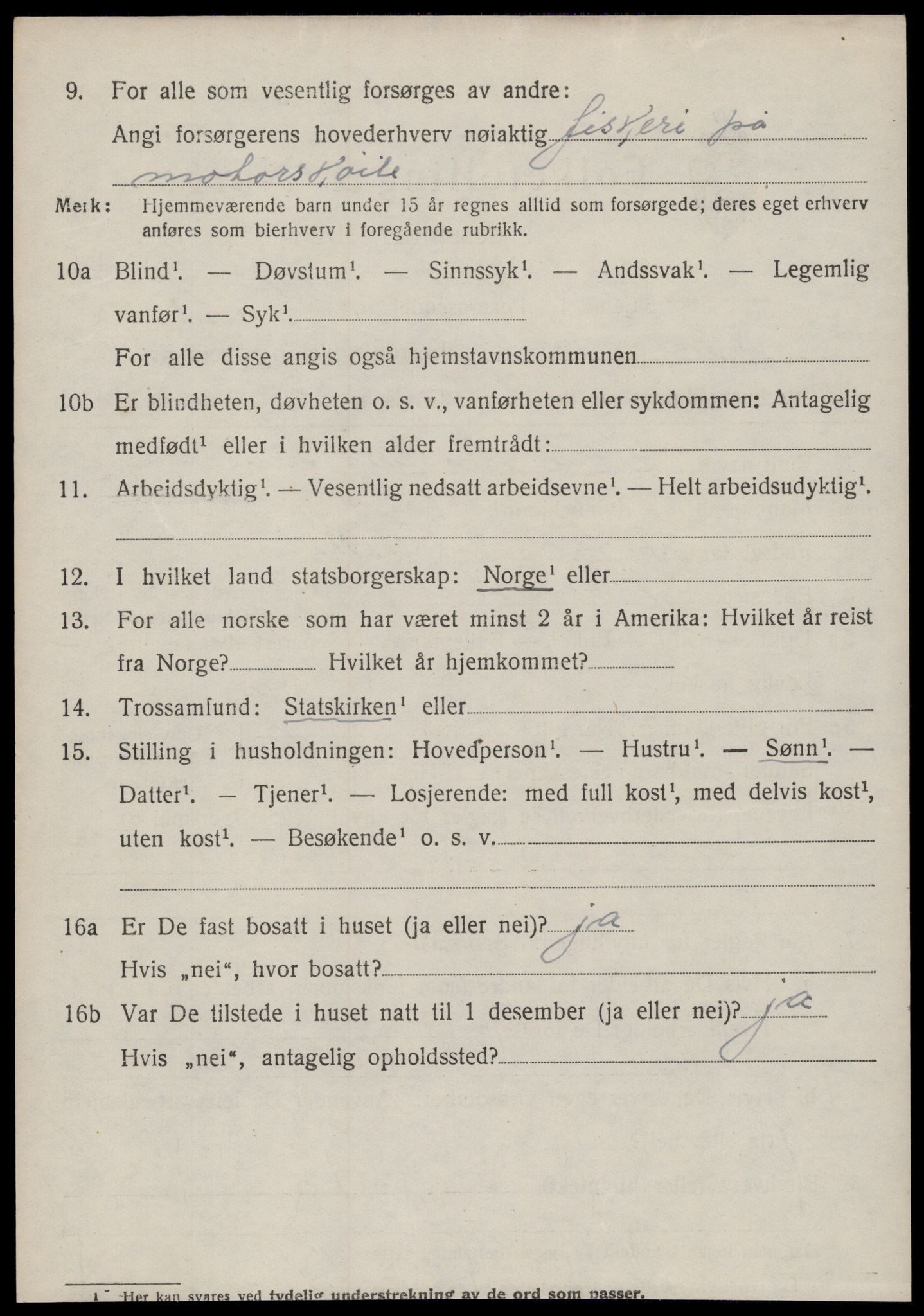 SAT, 1920 census for Bremsnes, 1920, p. 4414