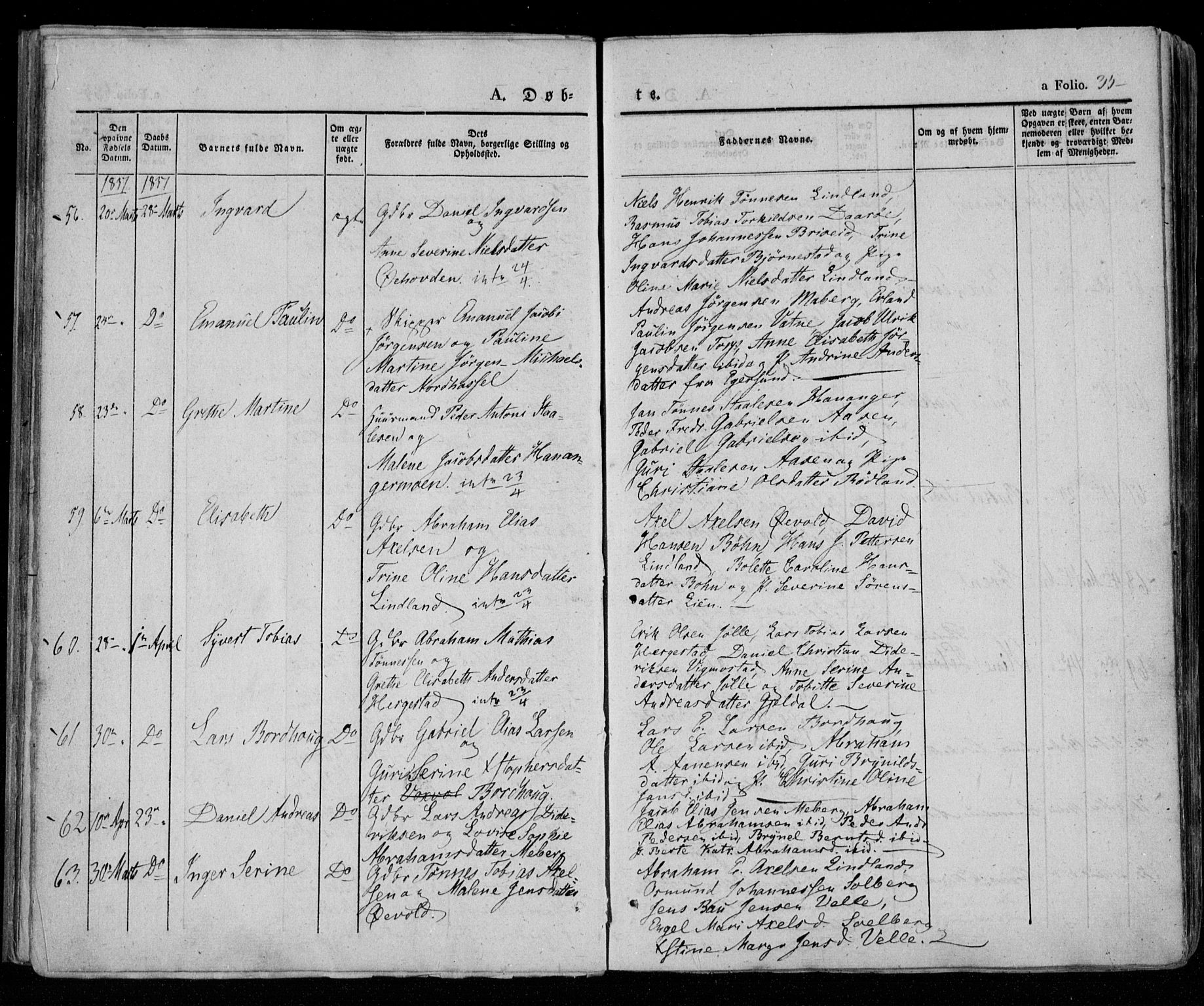 Lista sokneprestkontor, AV/SAK-1111-0027/F/Fa/L0009: Parish register (official) no. A 9, 1835-1846, p. 35