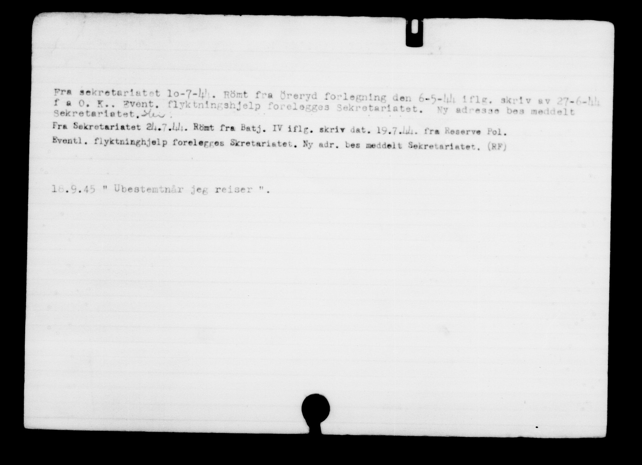 Utenriksstasjonene, Legasjonen i Stockholm, Flyktningkontoret, AV/RA-S-6753/V/Va/L0001: Kjesäterkartoteket, flyktninger med registreringsnr. 1-1000, 1940-1945, p. 772
