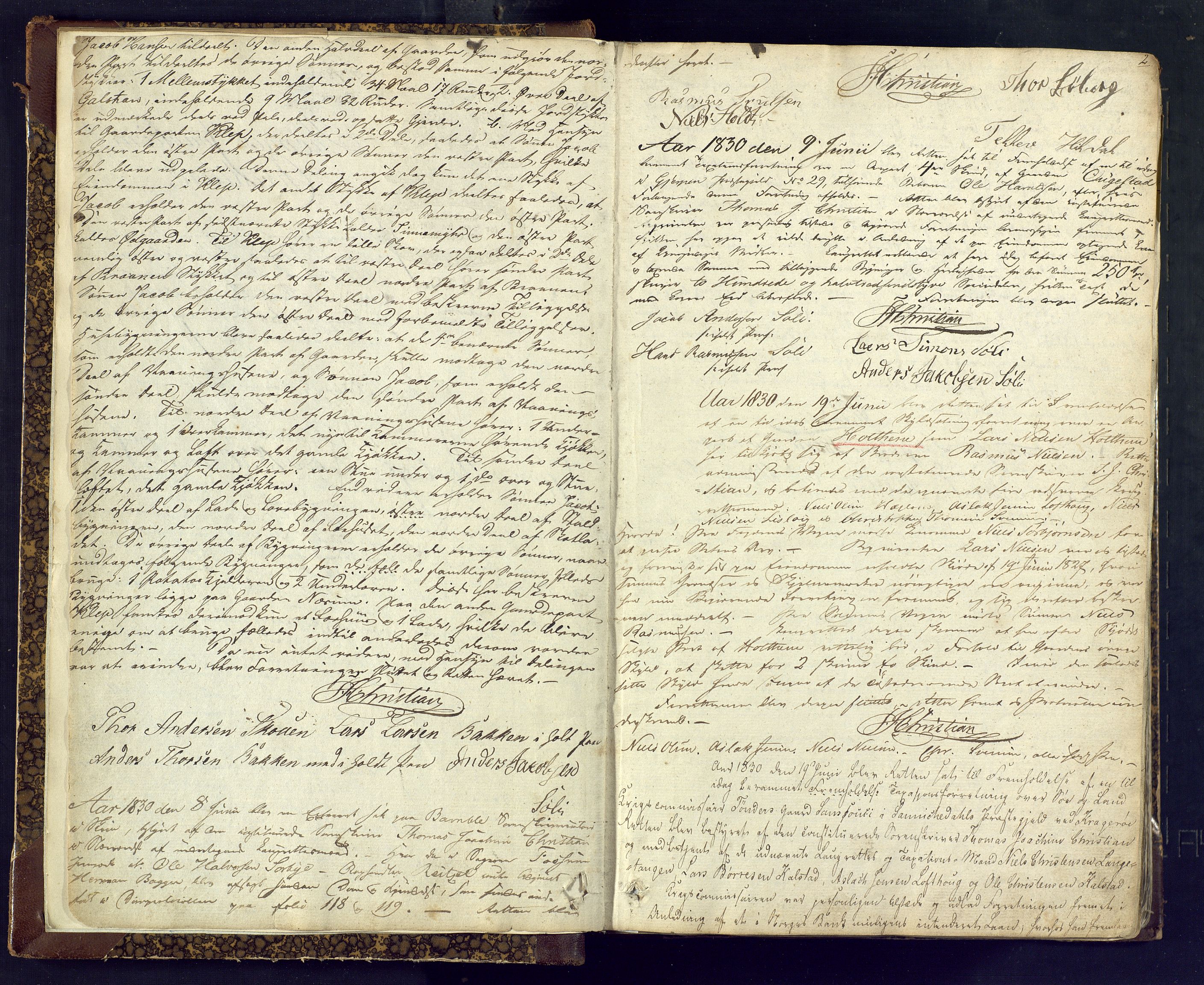 Bamble sorenskriveri, AV/SAKO-A-214/F/Fc/Fca/L0002: Ekstrarettsprotokoll, 1830-1834, p. 2