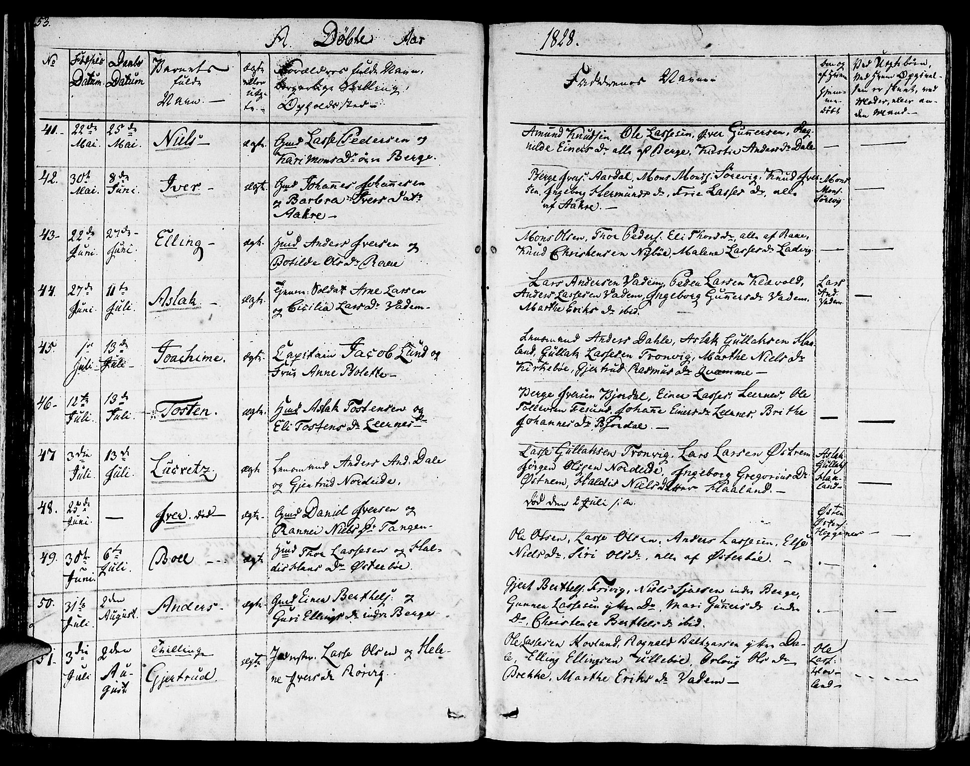 Lavik sokneprestembete, AV/SAB-A-80901: Parish register (official) no. A 2I, 1821-1842, p. 53