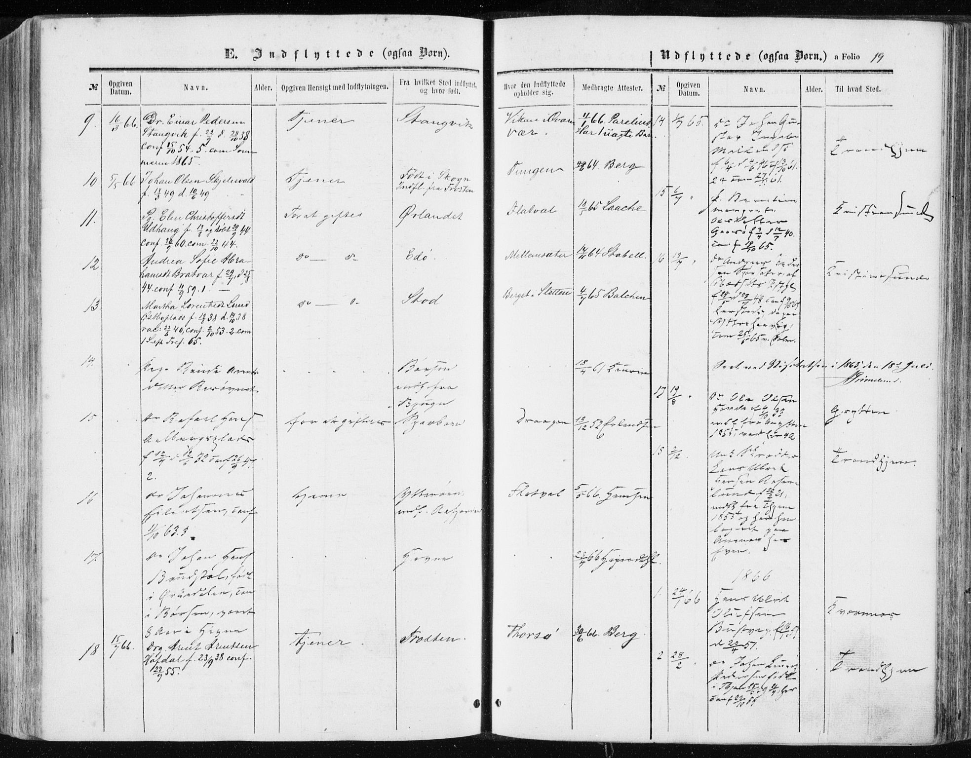 Ministerialprotokoller, klokkerbøker og fødselsregistre - Sør-Trøndelag, AV/SAT-A-1456/634/L0531: Parish register (official) no. 634A07, 1861-1870, p. 19