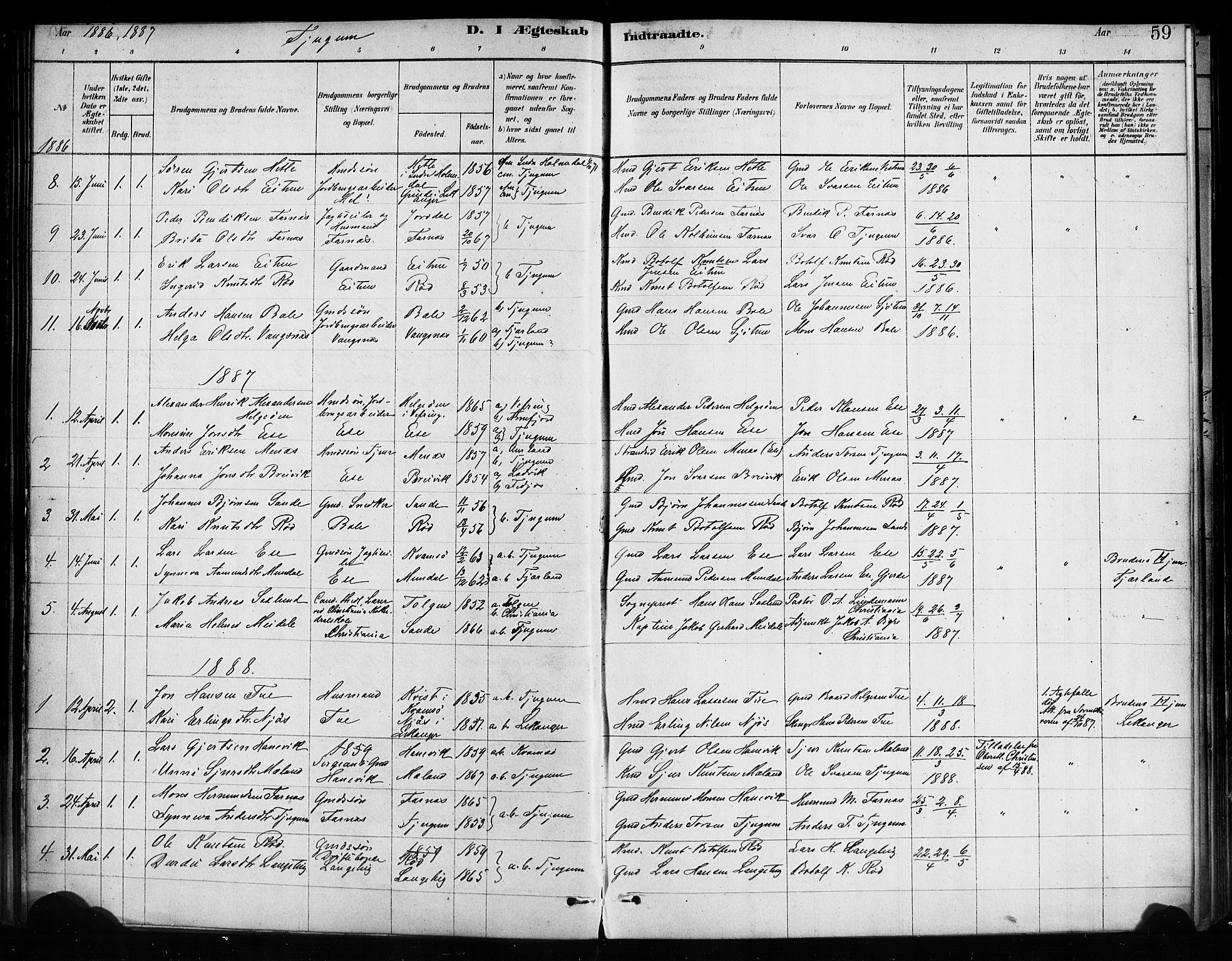 Balestrand sokneprestembete, SAB/A-79601/H/Haa/Haaa/L0004: Parish register (official) no. A 4 /1, 1879-1888, p. 59