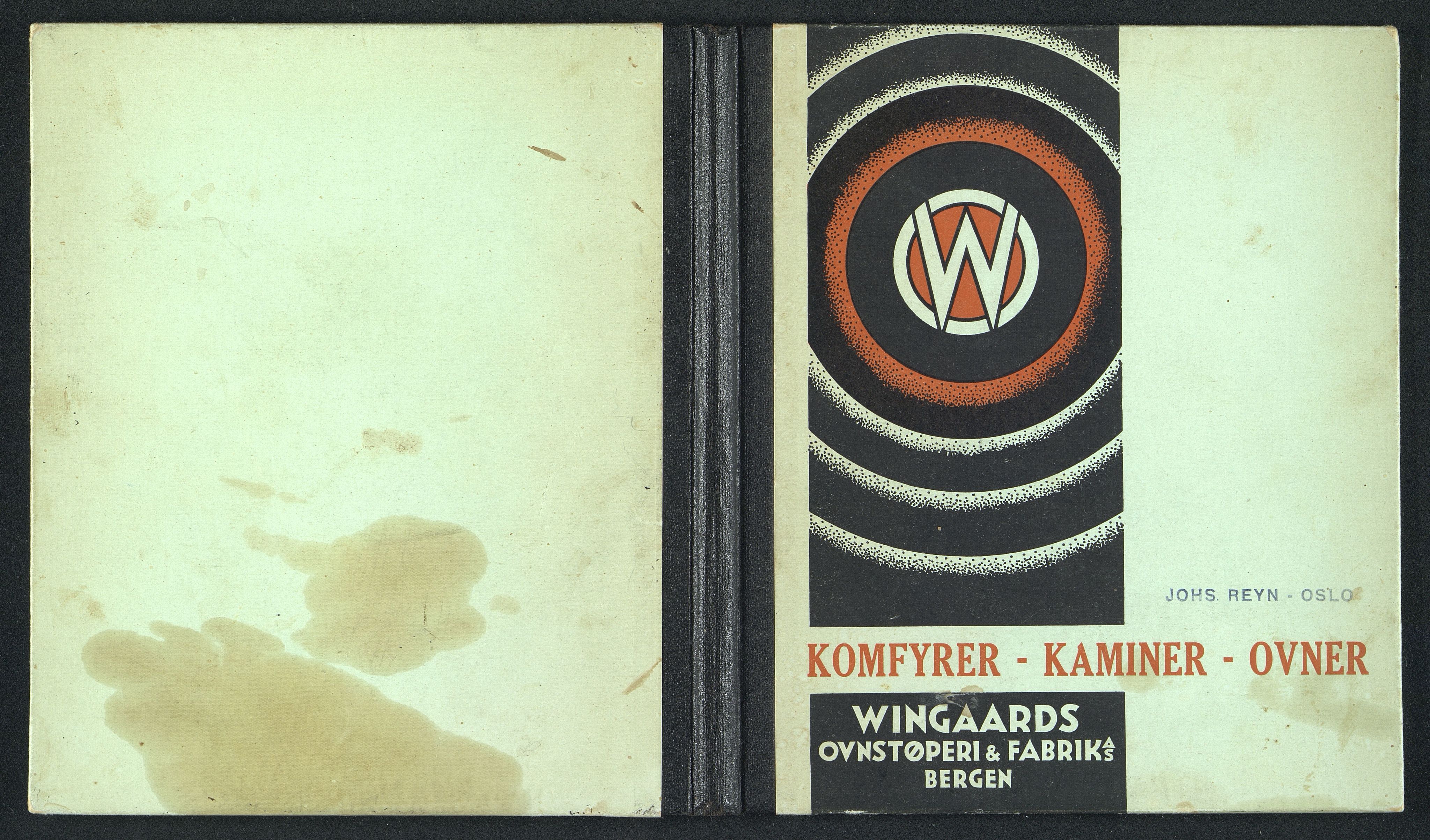 Næs Jernverksmuseets samling av historiske ovnskataloger, NESJ/NJM-006/01/L0034: Wingaards Ovnsøperi & Fabrik AS, Bergen, 1936, 1936