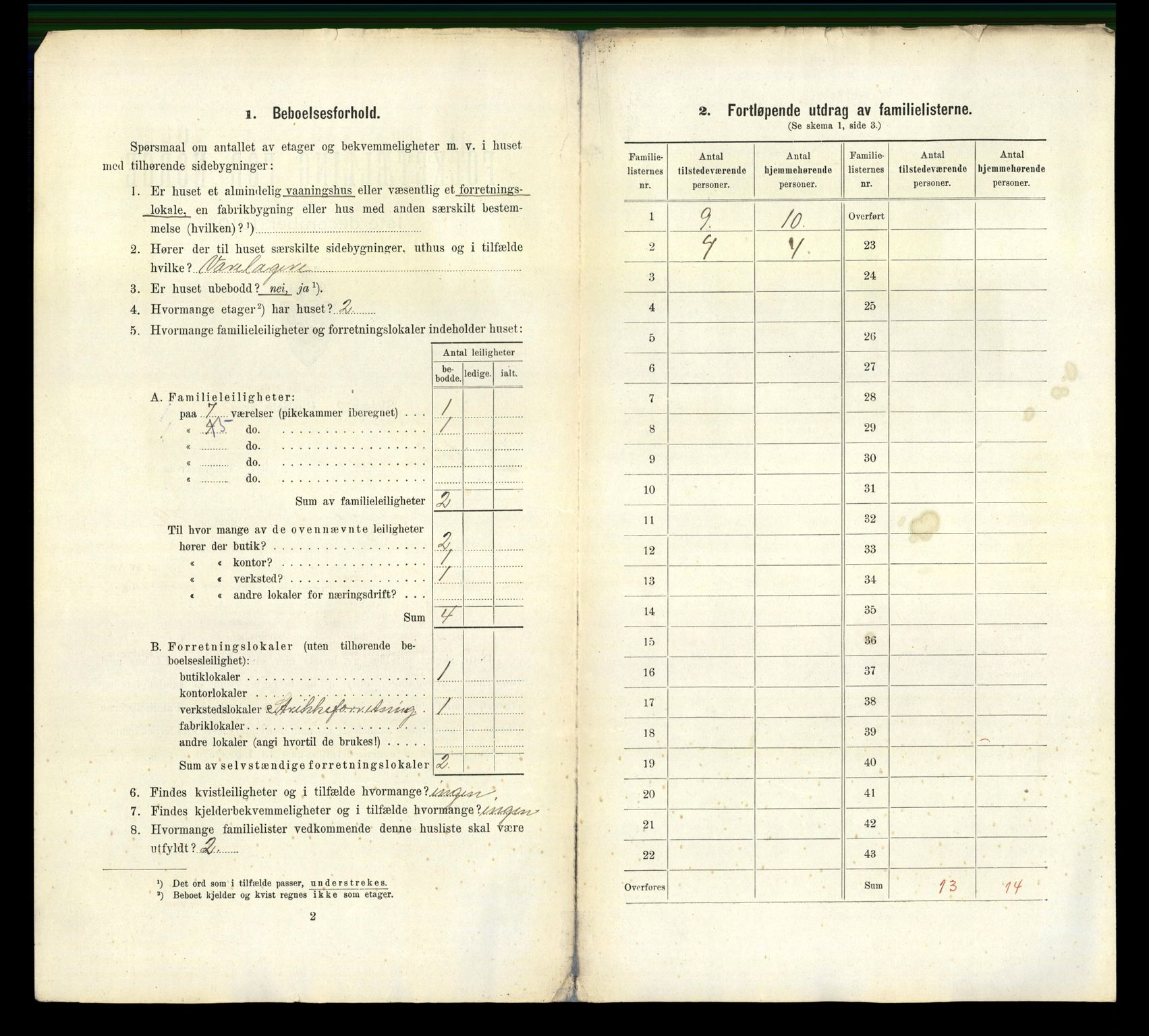 RA, 1910 census for Steinkjer, 1910, p. 291