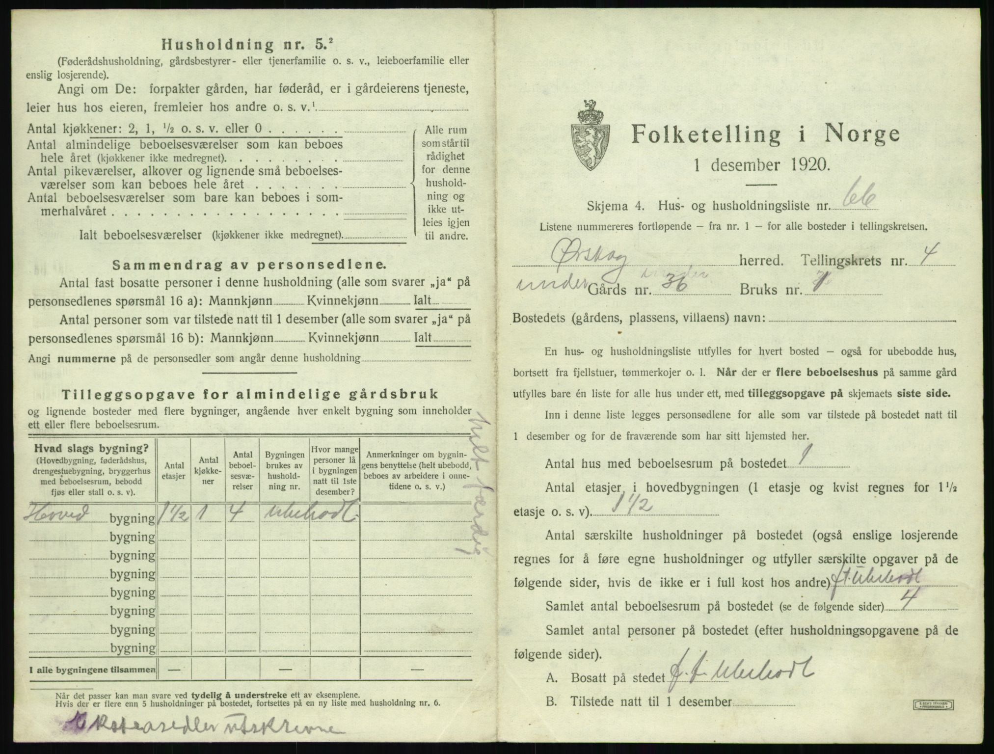 SAT, 1920 census for Ørskog, 1920, p. 428