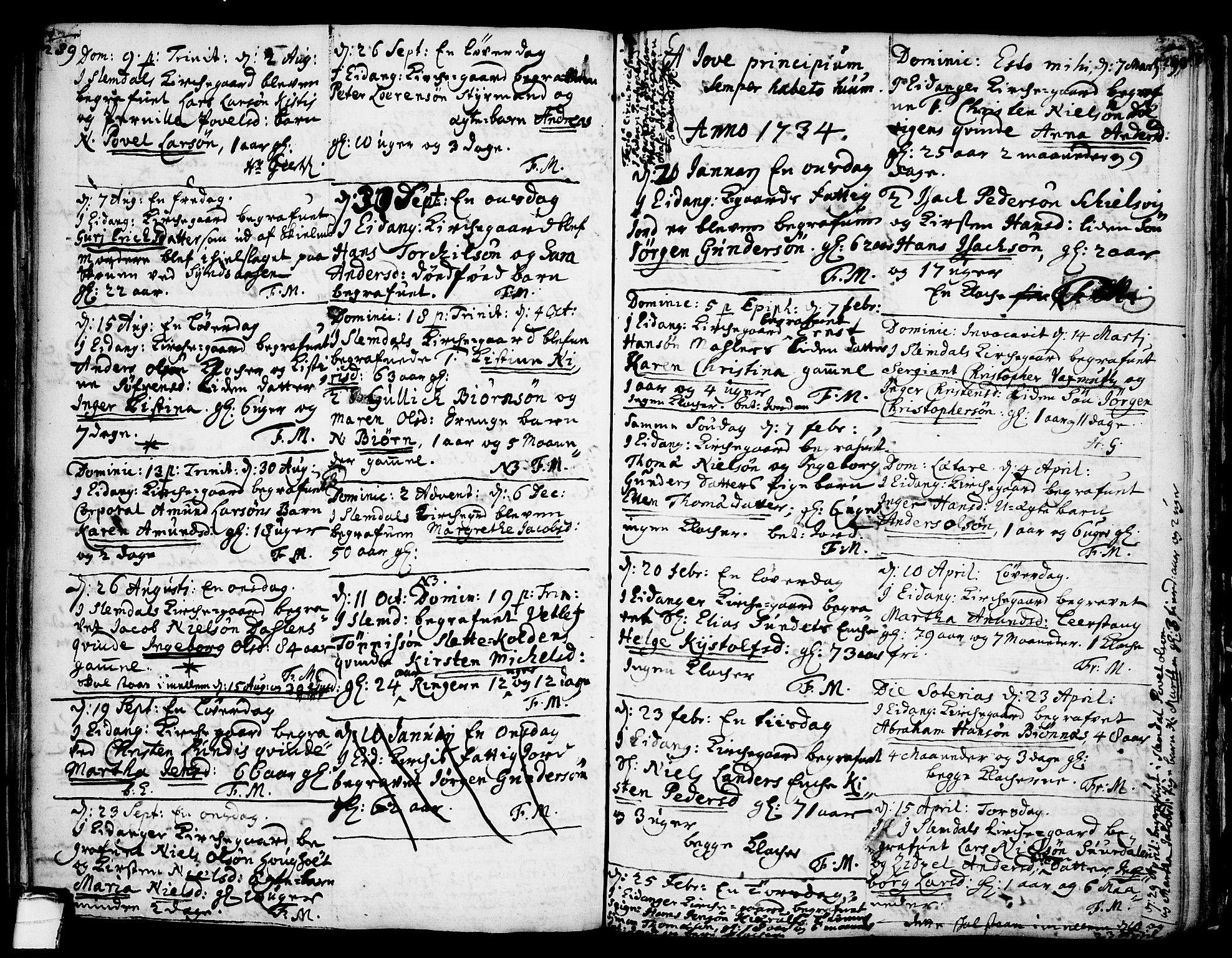 Eidanger kirkebøker, AV/SAKO-A-261/F/Fa/L0004: Parish register (official) no. 4, 1733-1759, p. 289-290