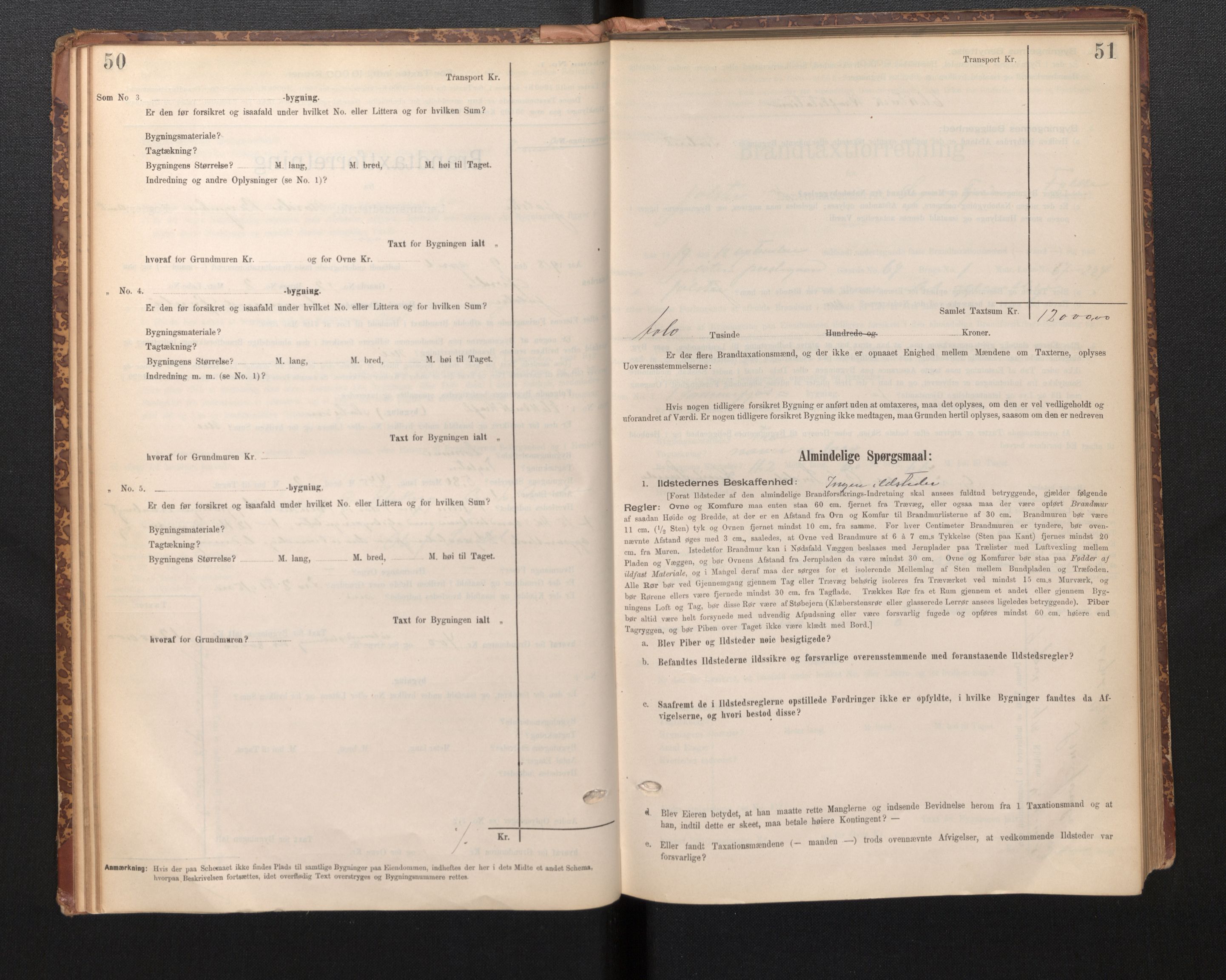 Lensmannen i Jølster, AV/SAB-A-28701/0012/L0004: Branntakstprotokoll, skjematakst, 1895-1923, p. 50-51