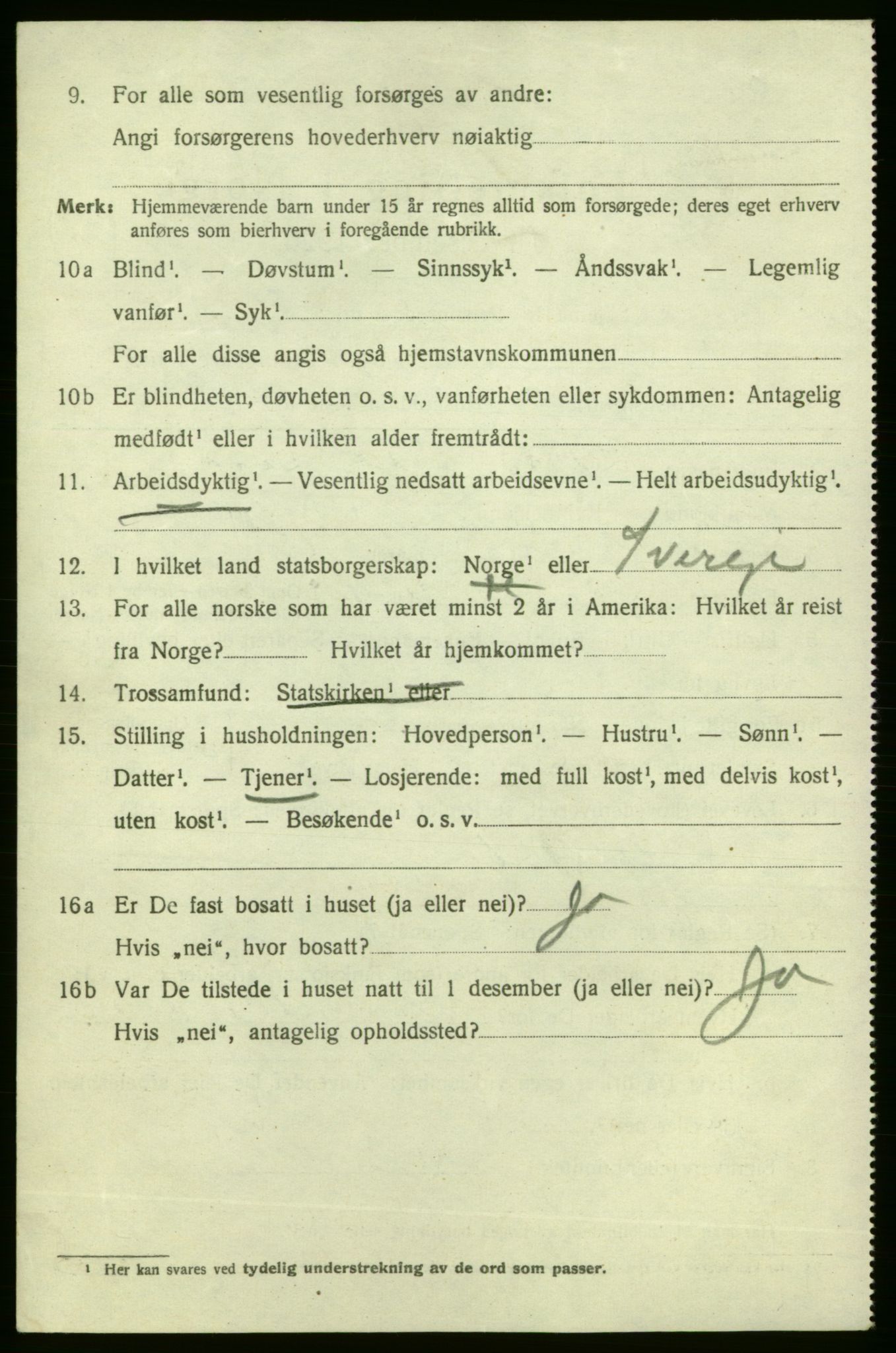 SAO, 1920 census for Fredrikshald, 1920, p. 9825
