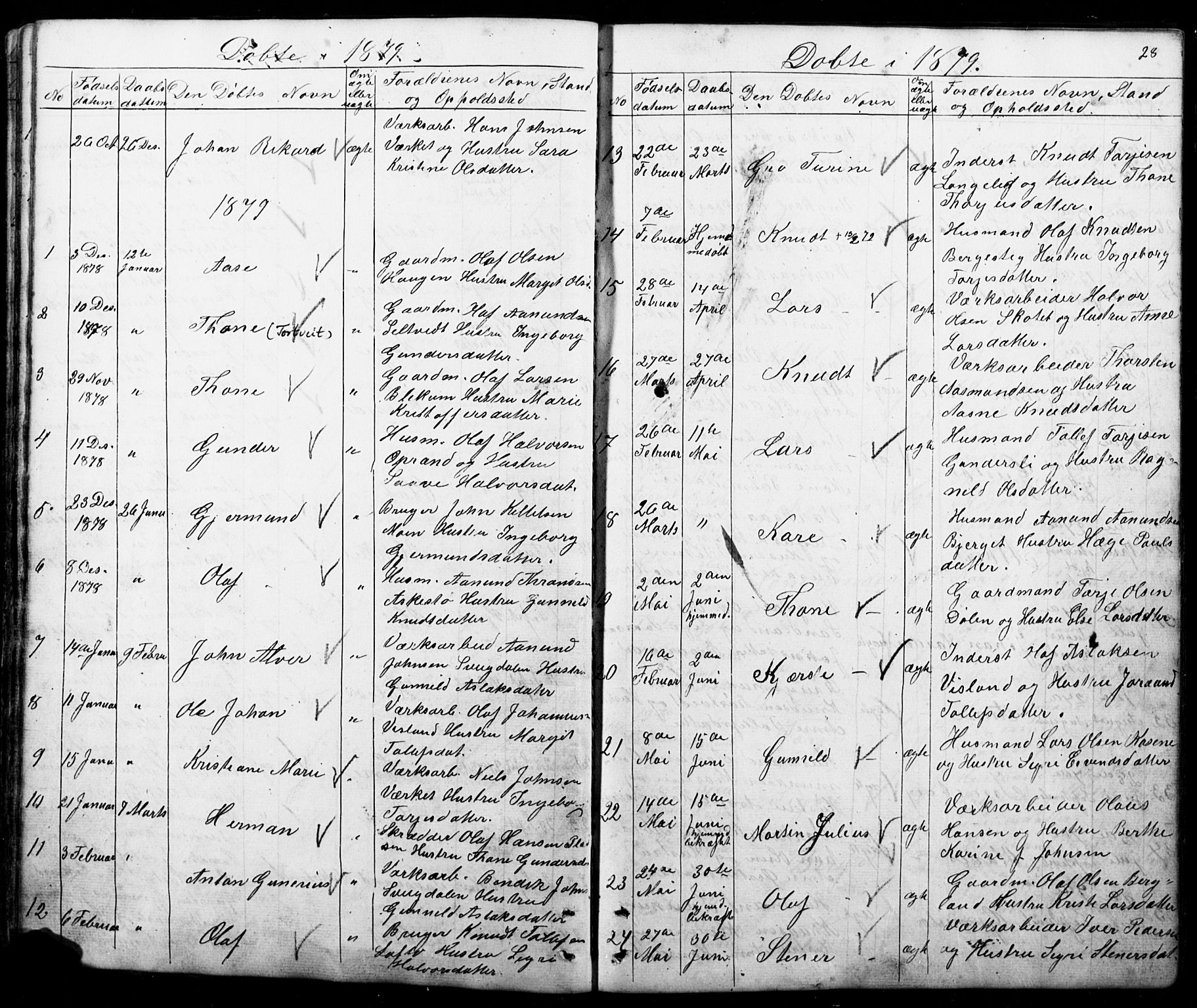 Mo kirkebøker, SAKO/A-286/G/Gb/L0002: Parish register (copy) no. II 2, 1851-1890, p. 28