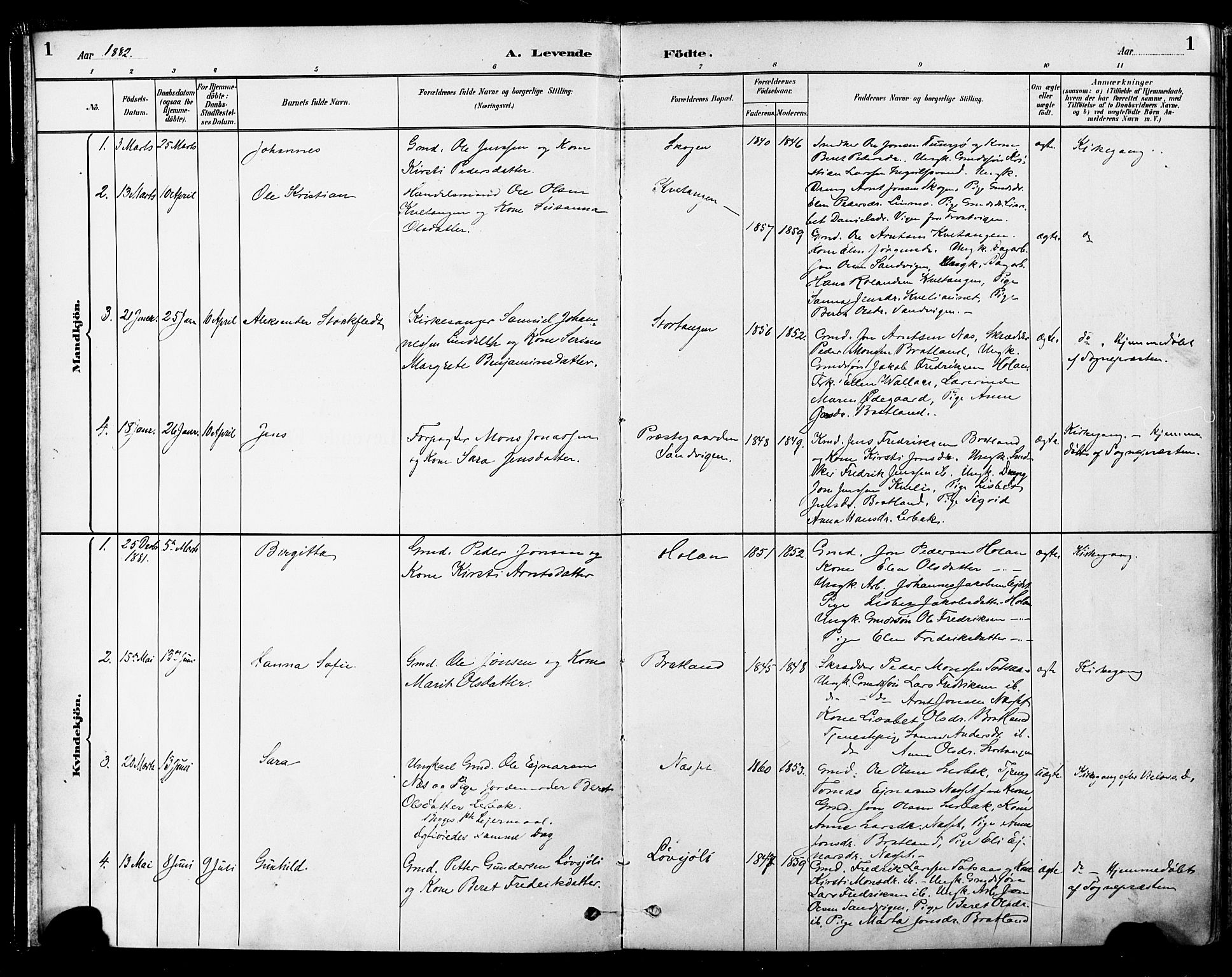 Ministerialprotokoller, klokkerbøker og fødselsregistre - Nord-Trøndelag, AV/SAT-A-1458/755/L0494: Parish register (official) no. 755A03, 1882-1902, p. 1