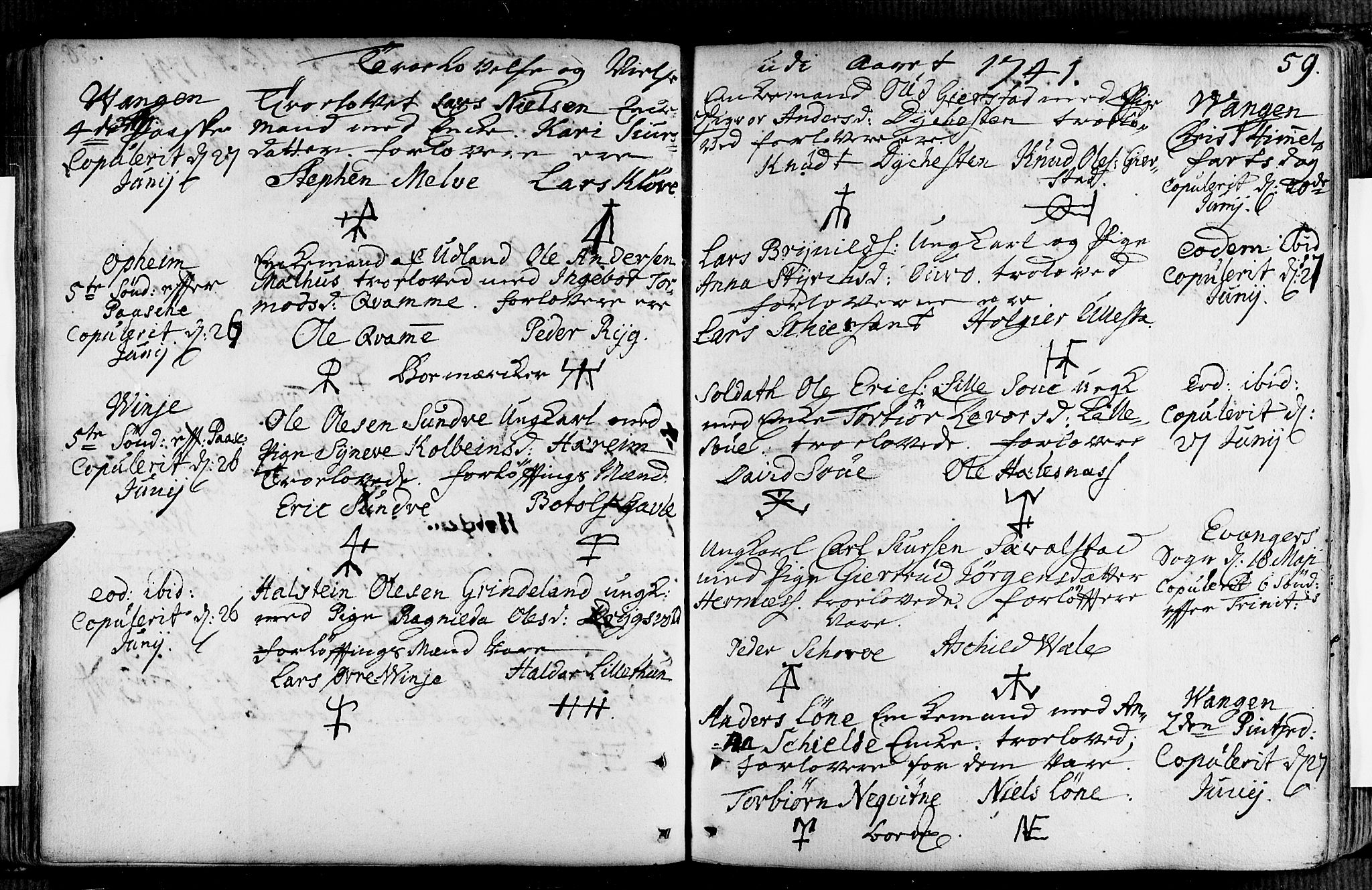 Voss sokneprestembete, AV/SAB-A-79001/H/Haa: Parish register (official) no. A 7, 1731-1773, p. 59