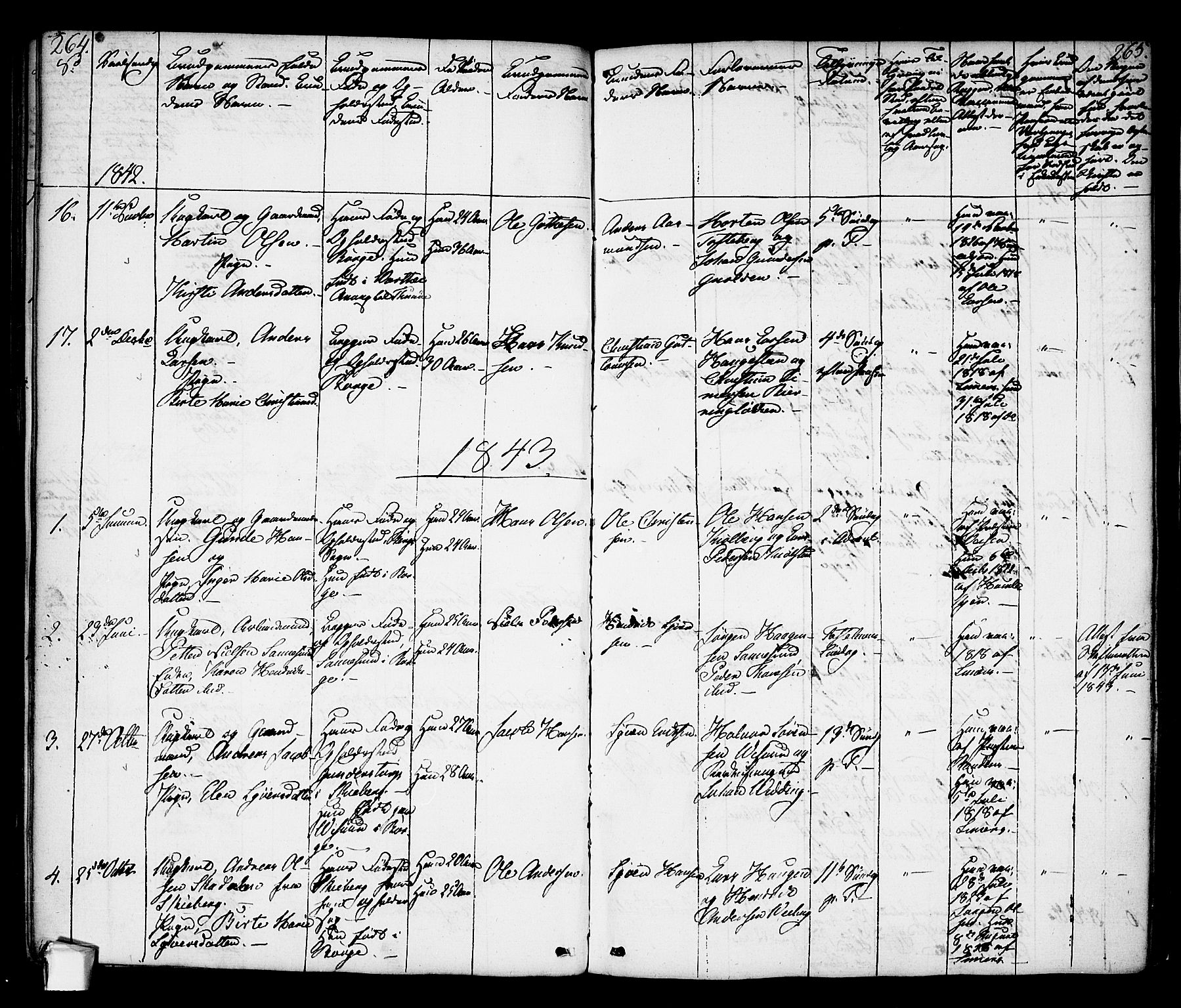 Borge prestekontor Kirkebøker, SAO/A-10903/F/Fa/L0004: Parish register (official) no. I 4, 1836-1848, p. 264-265