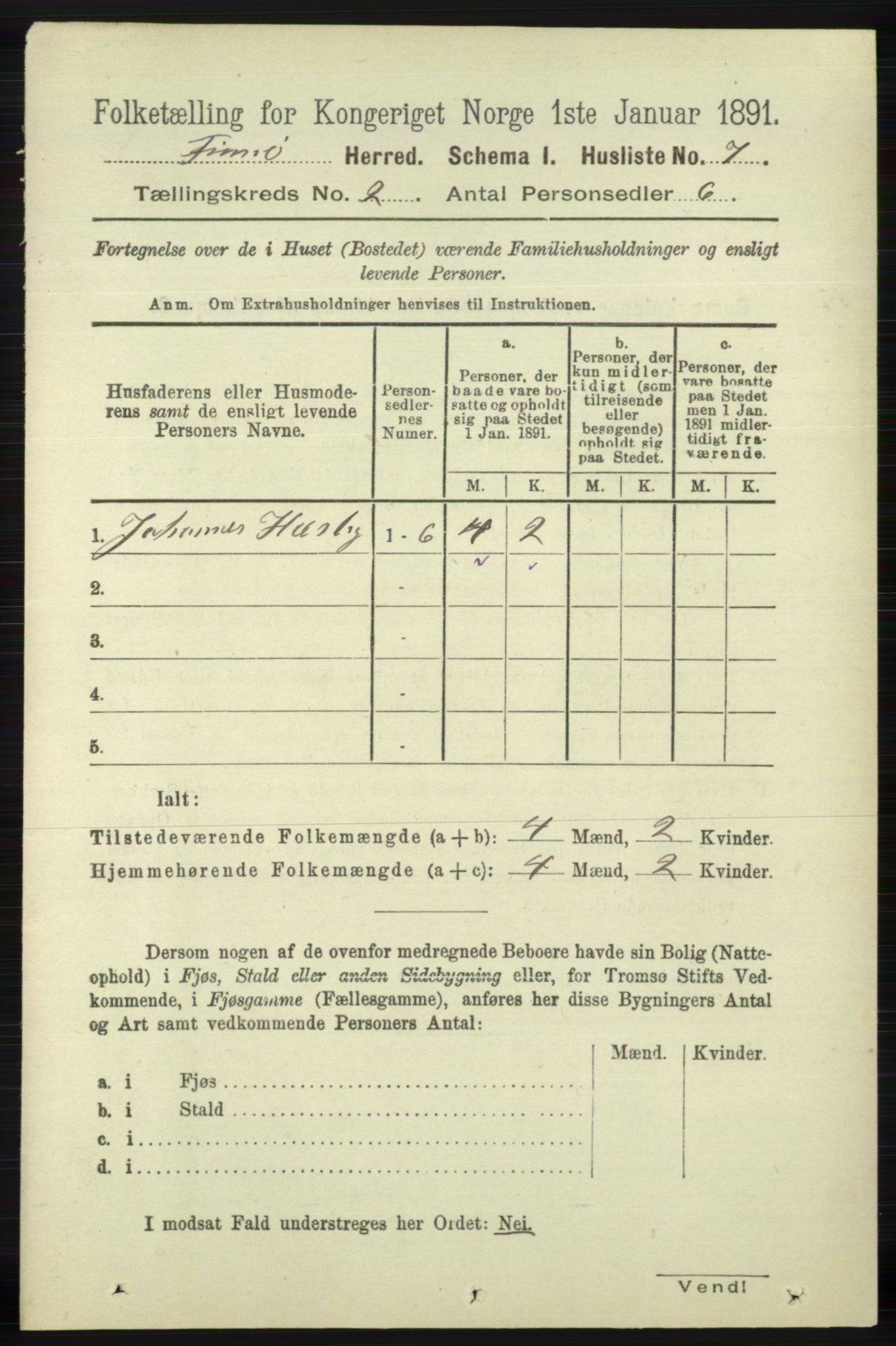 RA, 1891 census for 1141 Finnøy, 1891, p. 193