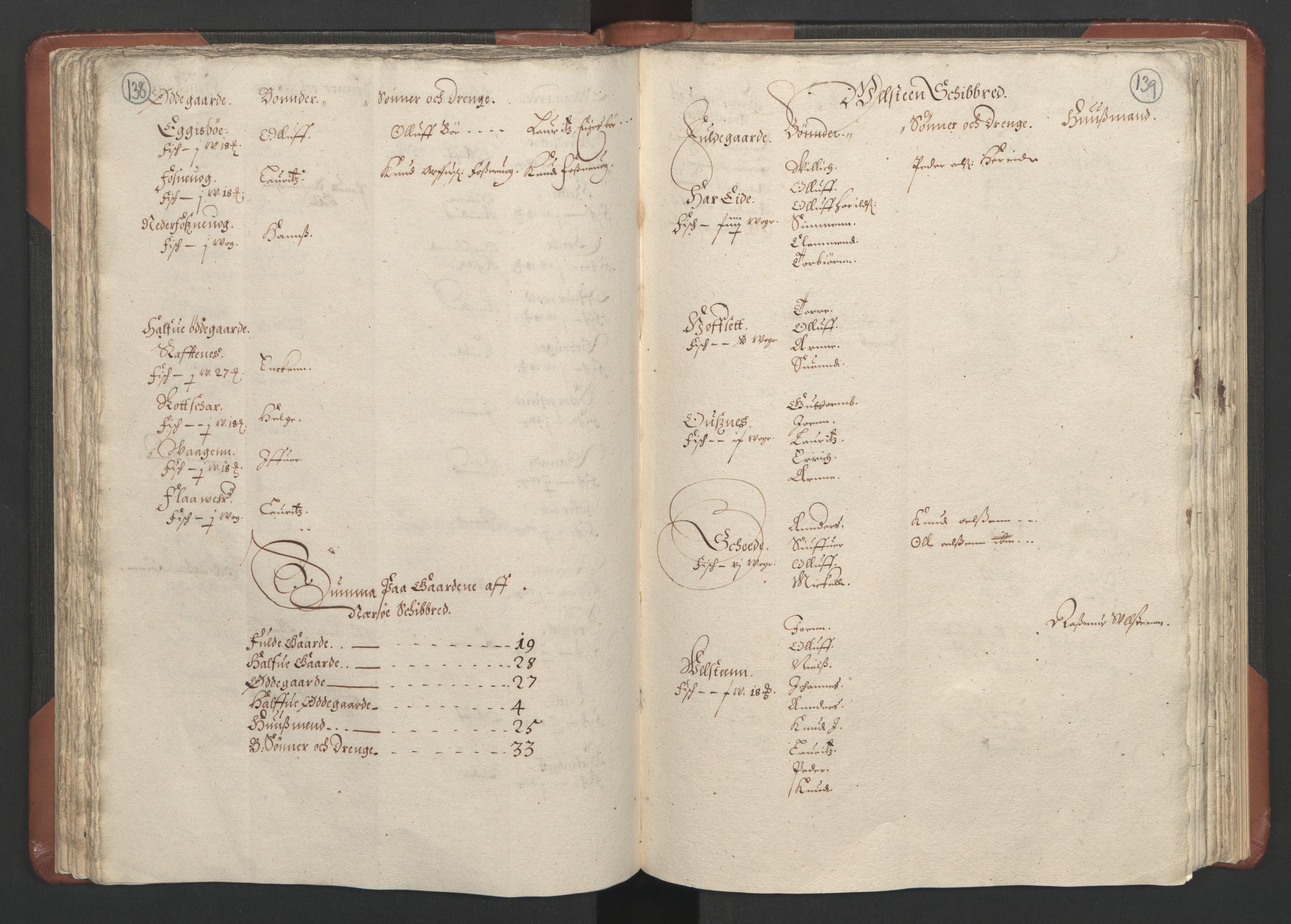 RA, Bailiff's Census 1664-1666, no. 16: Romsdal fogderi and Sunnmøre fogderi, 1664-1665, p. 138-139