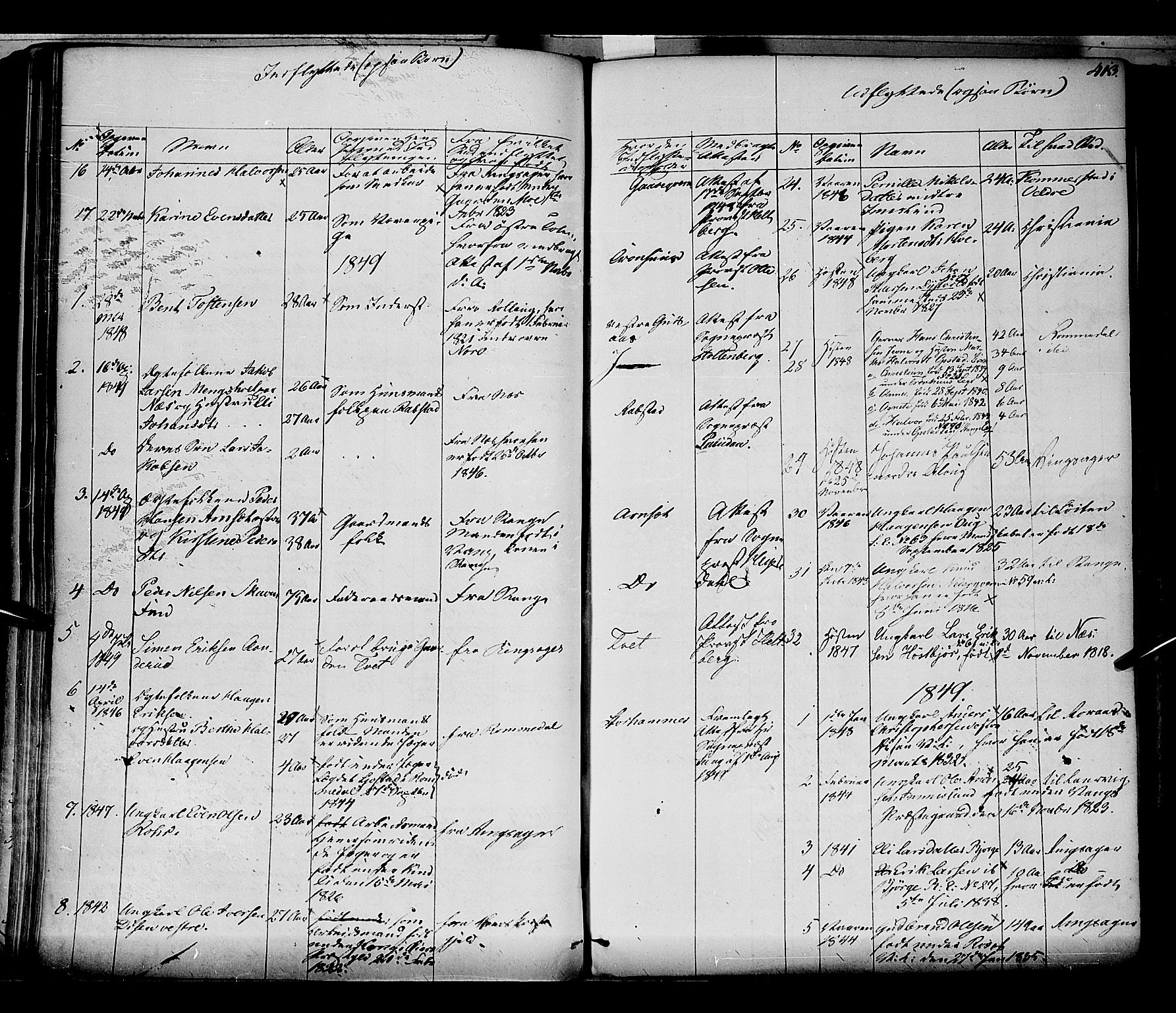 Vang prestekontor, Hedmark, SAH/PREST-008/H/Ha/Haa/L0010: Parish register (official) no. 10, 1841-1855, p. 413