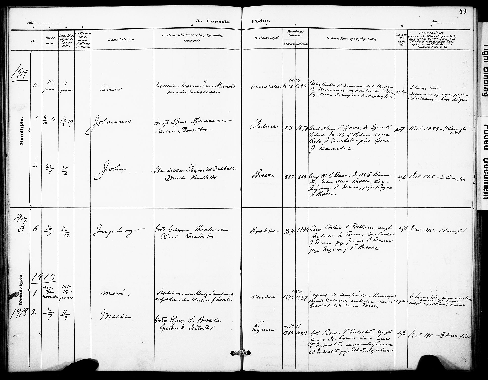 Aurland sokneprestembete, AV/SAB-A-99937/H/Hb/Hbb/L0002: Parish register (copy) no. B 2, 1887-1929, p. 49