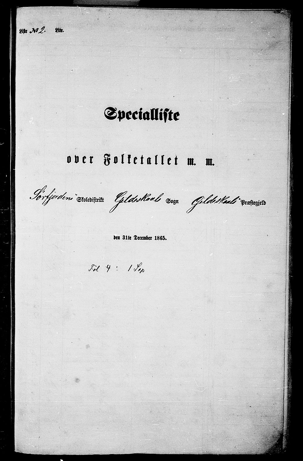 RA, 1865 census for Gildeskål, 1865, p. 24