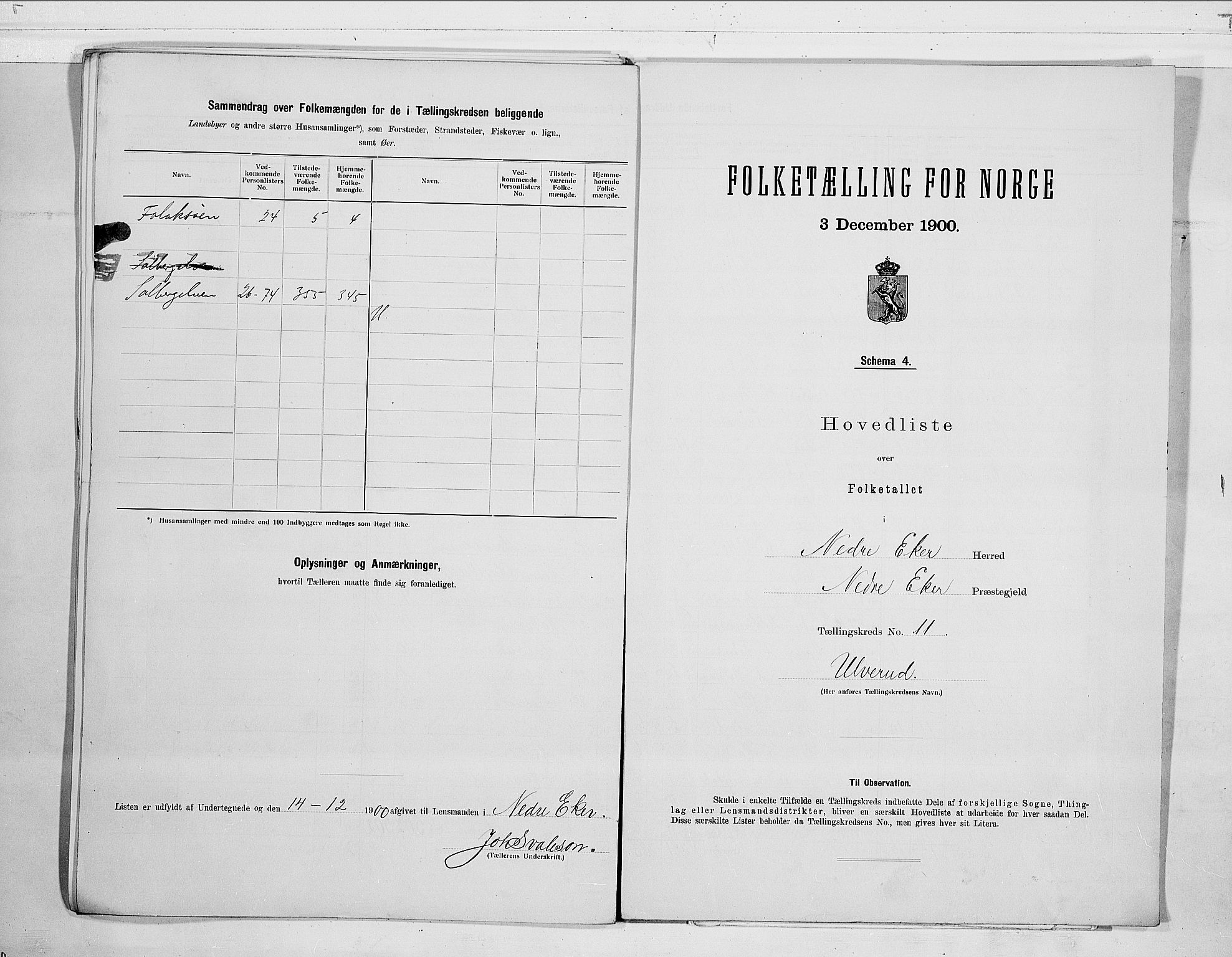 RA, 1900 census for Nedre Eiker, 1900, p. 24