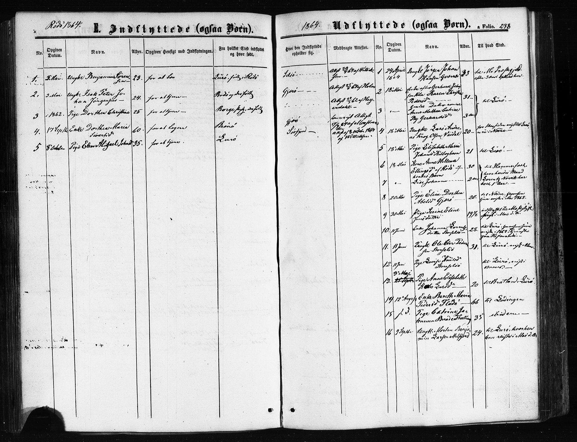 Ministerialprotokoller, klokkerbøker og fødselsregistre - Nordland, SAT/A-1459/841/L0607: Parish register (official) no. 841A11 /1, 1863-1877, p. 238