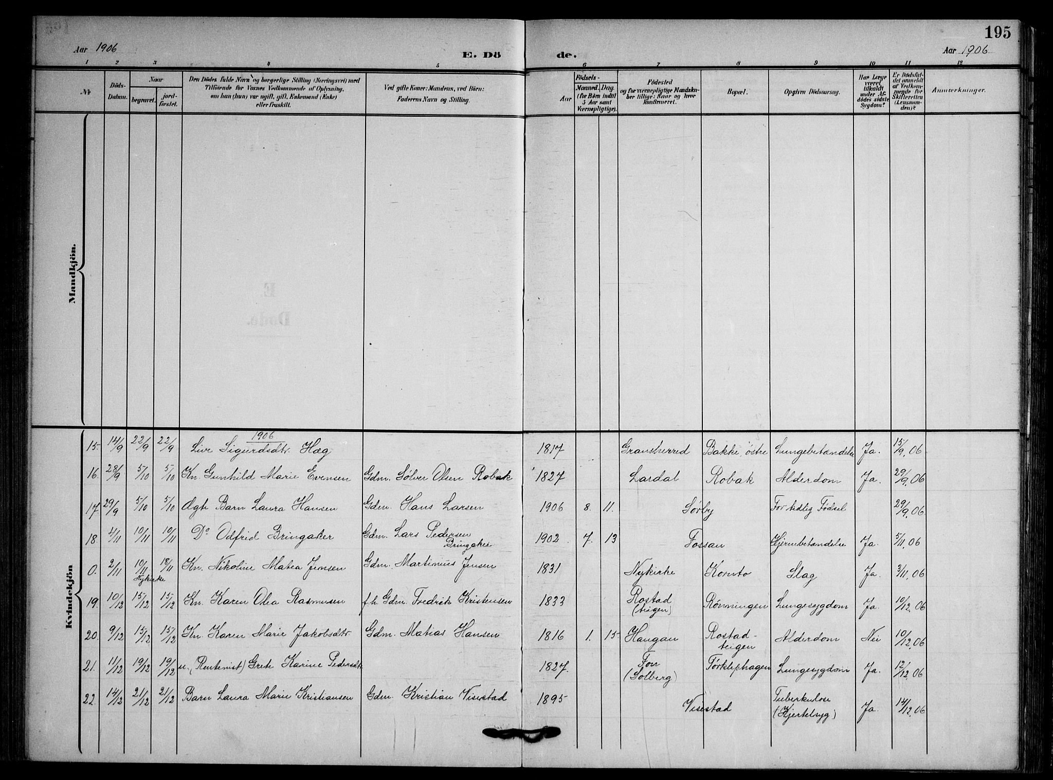 Våle kirkebøker, SAKO/A-334/F/Fa/L0012: Parish register (official) no. I 12, 1907-1934, p. 195