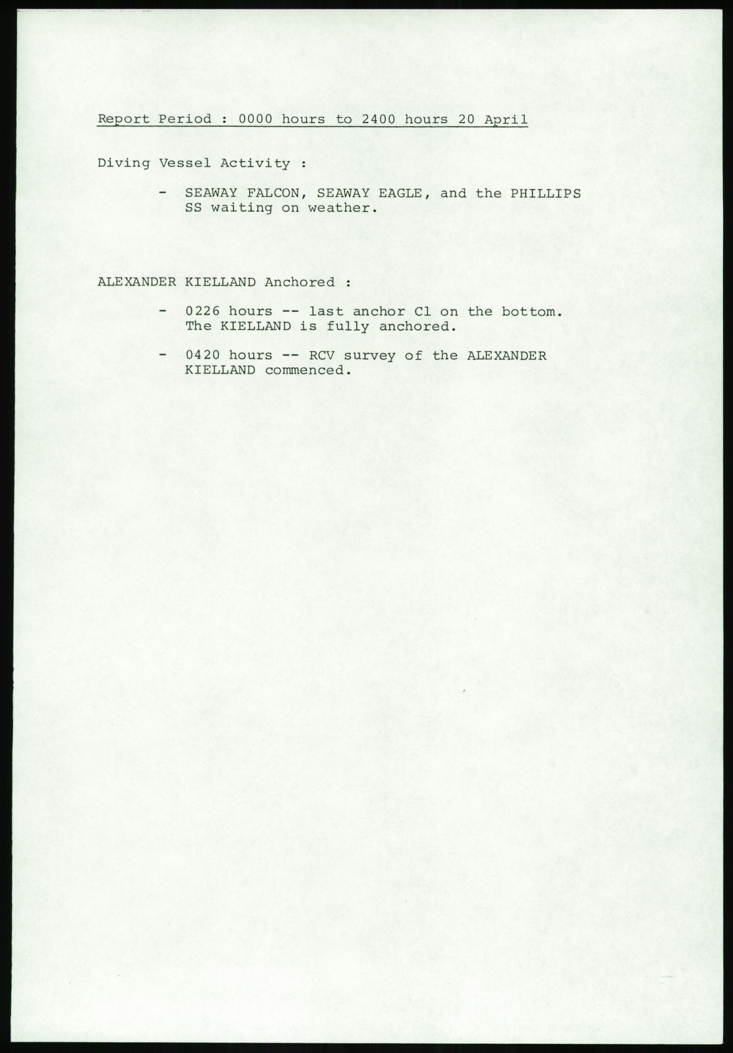 Justisdepartementet, Granskningskommisjonen ved Alexander Kielland-ulykken 27.3.1980, AV/RA-S-1165/D/L0017: P Hjelpefartøy (Doku.liste + P1-P6 av 6)/Q Hovedredningssentralen (Q0-Q27 av 27), 1980-1981, p. 130