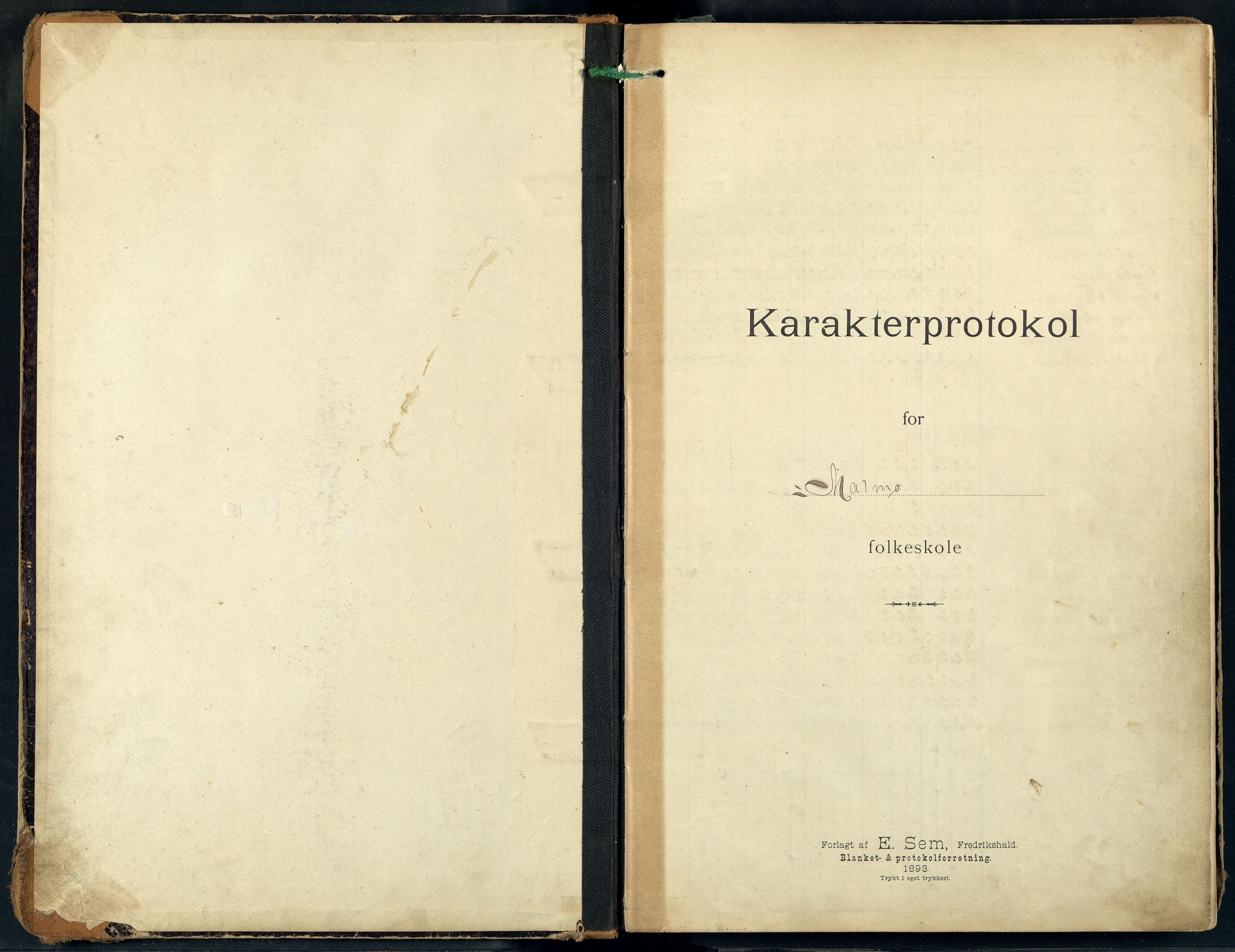 Mandal By - Mandal Allmueskole/Folkeskole/Skole, ARKSOR/1002MG551/G/L0010: Karakterprotokoll, 1892-1926