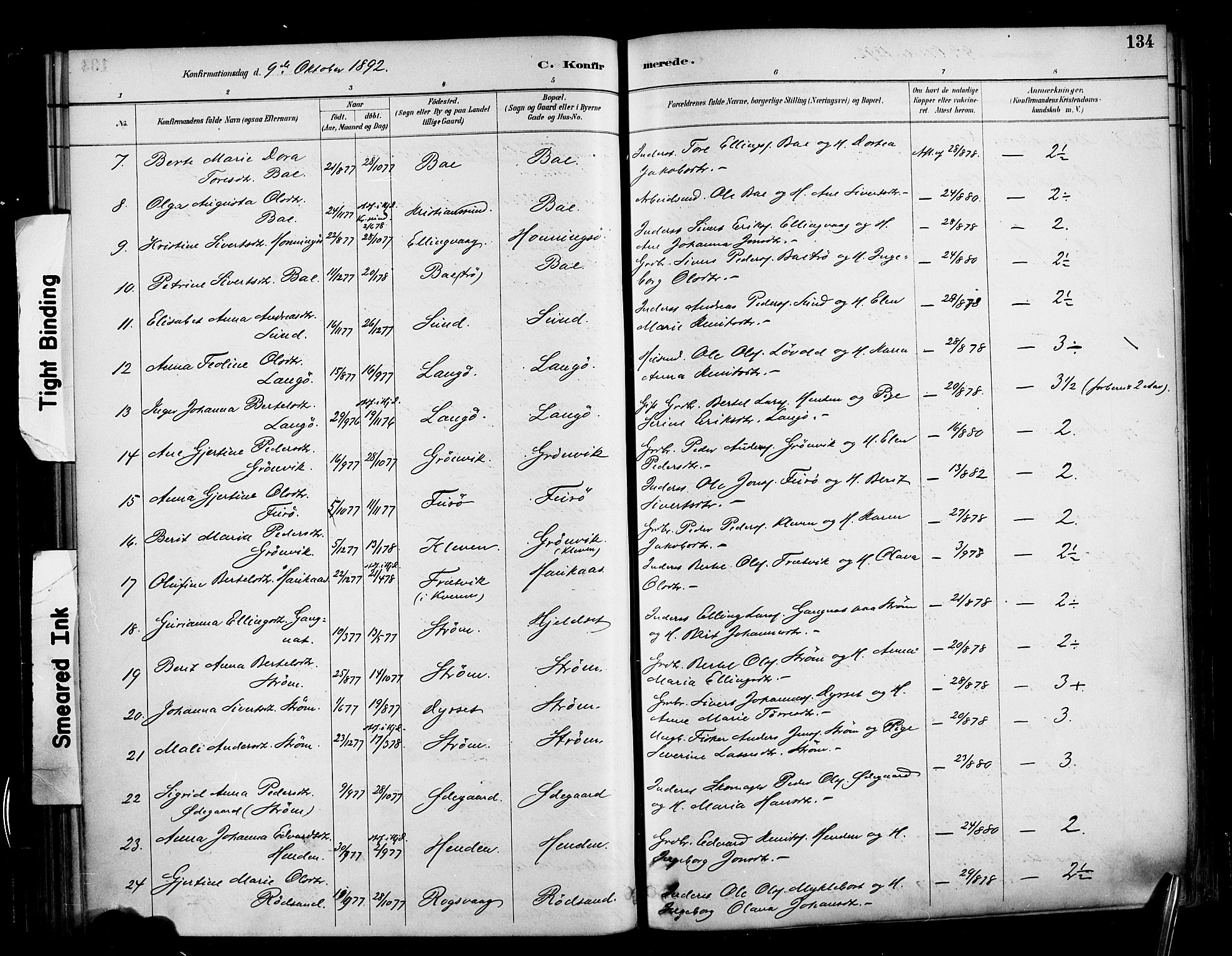 Ministerialprotokoller, klokkerbøker og fødselsregistre - Møre og Romsdal, AV/SAT-A-1454/569/L0819: Parish register (official) no. 569A05, 1885-1899, p. 134