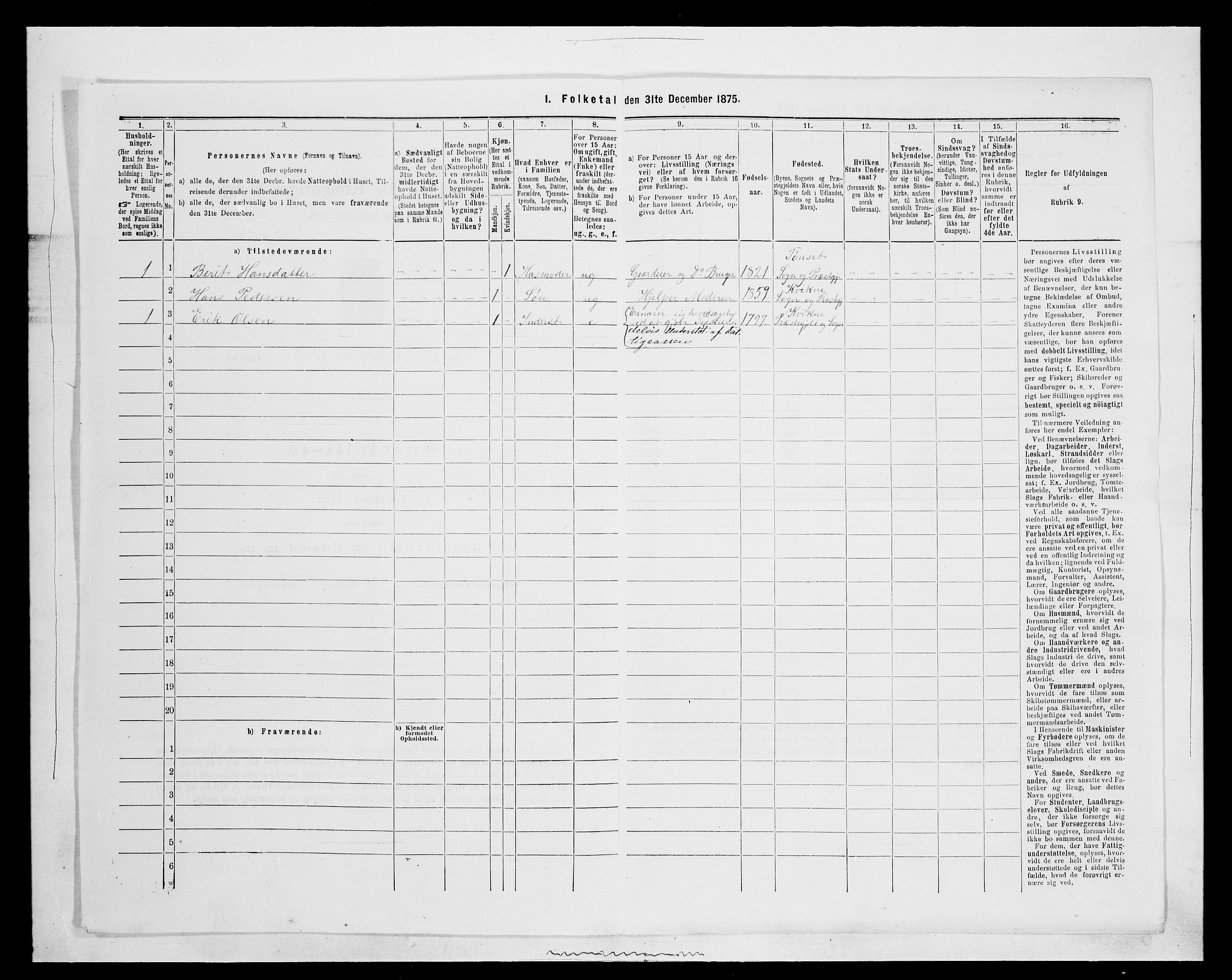 SAH, 1875 census for 0440P Kvikne, 1875, p. 78