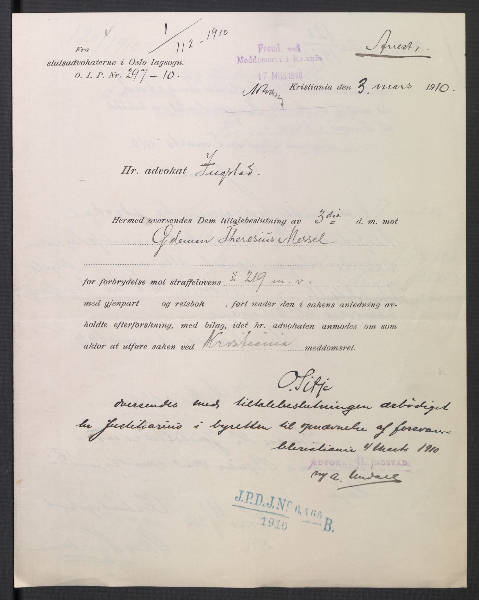 Botsfengslet, AV/RA-S-1539/D/Dn/L0331: 49n-56n, 57n-83n, 1910, p. 1088